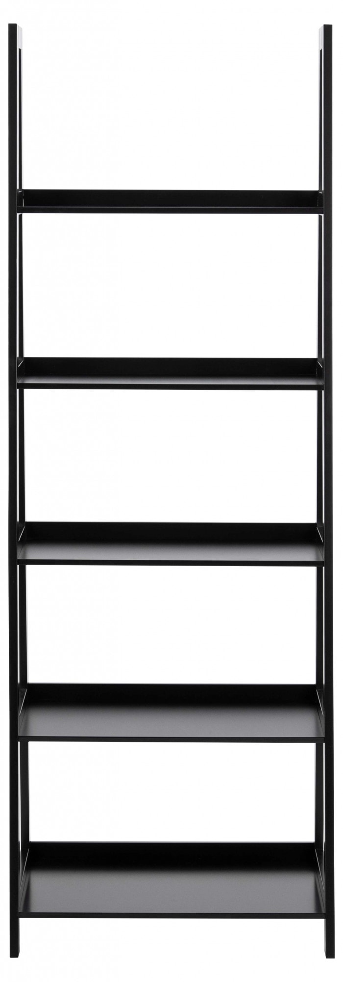 ACTONA GROUP Bücherregal »Leiterregal in Weiss oder Schwarz«, Standregal, lackiertem  Holz, stufenförmig und mit 5 Einlegeböden | BAUR