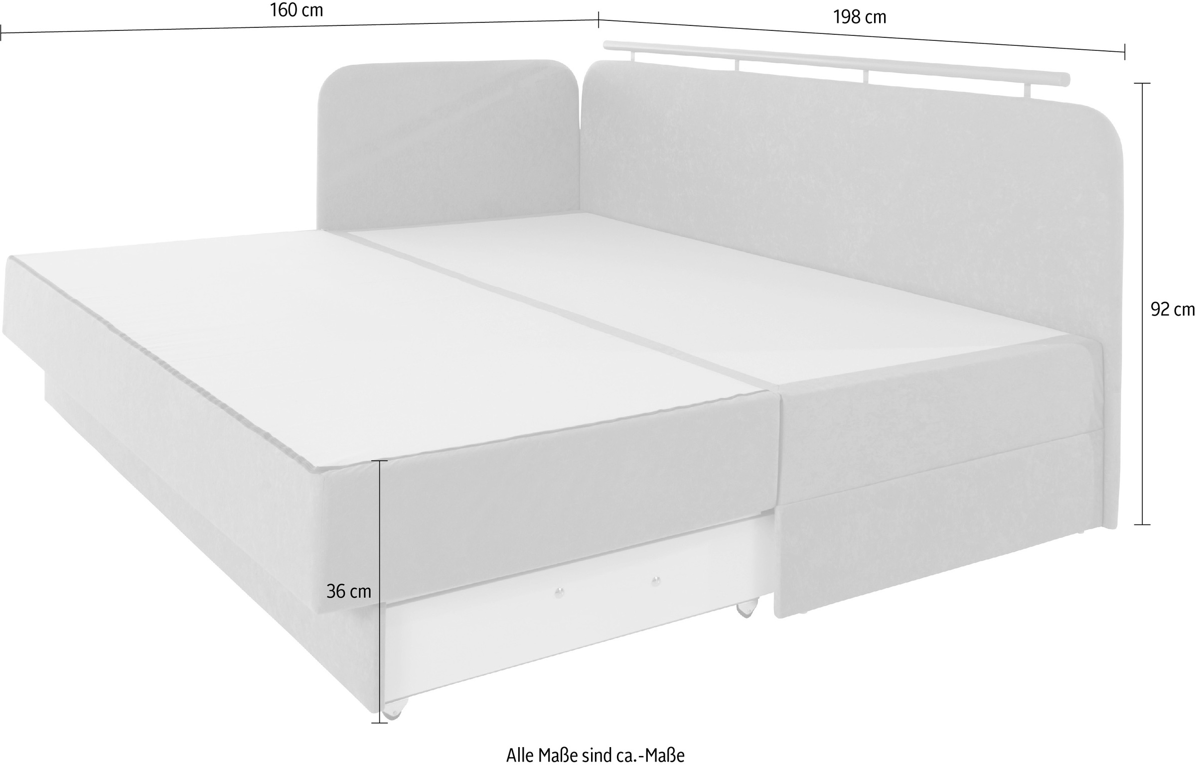 Maintal Polsterliege »Diana« mit Stauraum