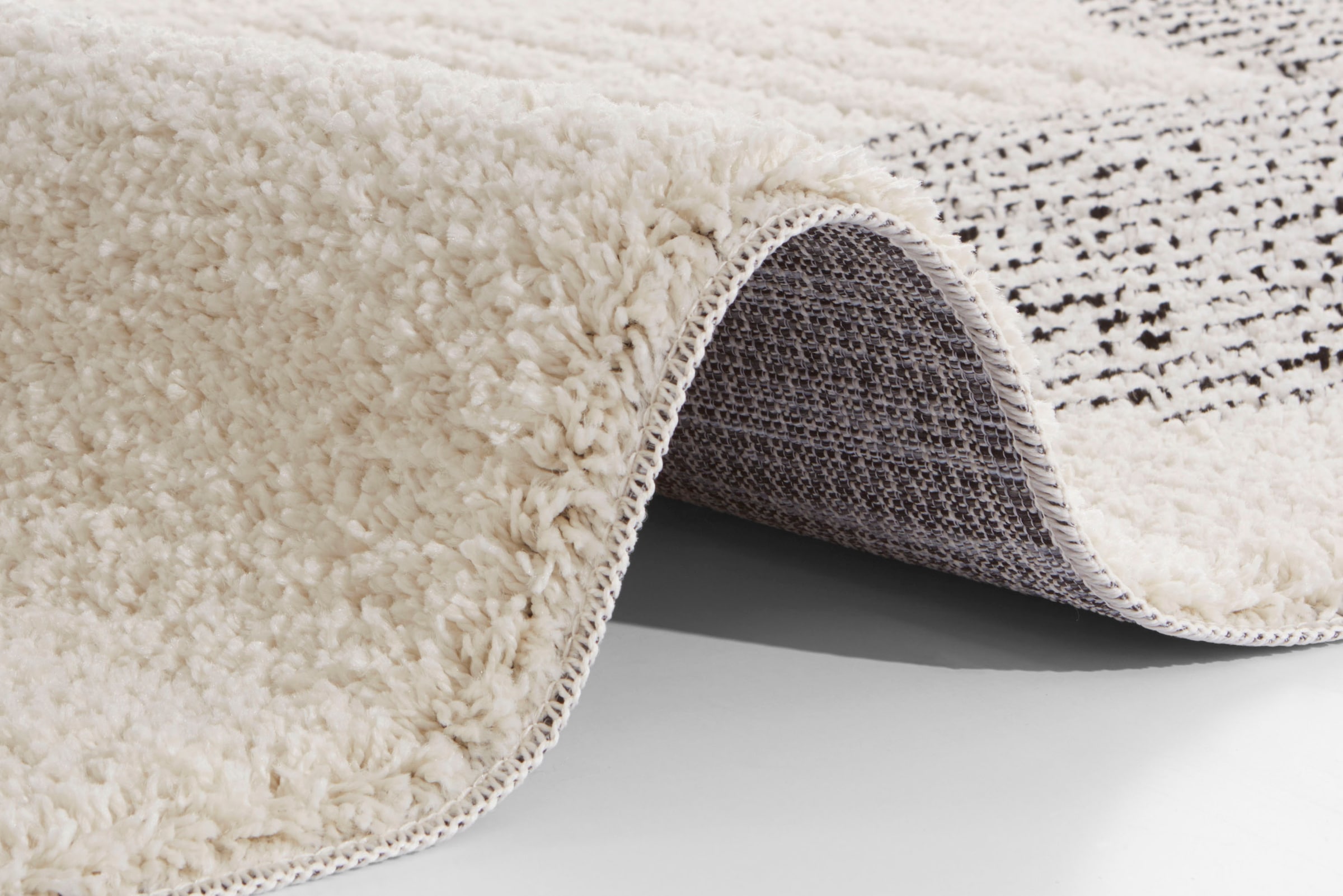 HANSE Home Hochflor-Teppich »Akan«, rechteckig, Shaggy, Weich, Flauschig,  Hoch-Tief Optik, Wohnzimmer, Schlafzimmer | BAUR