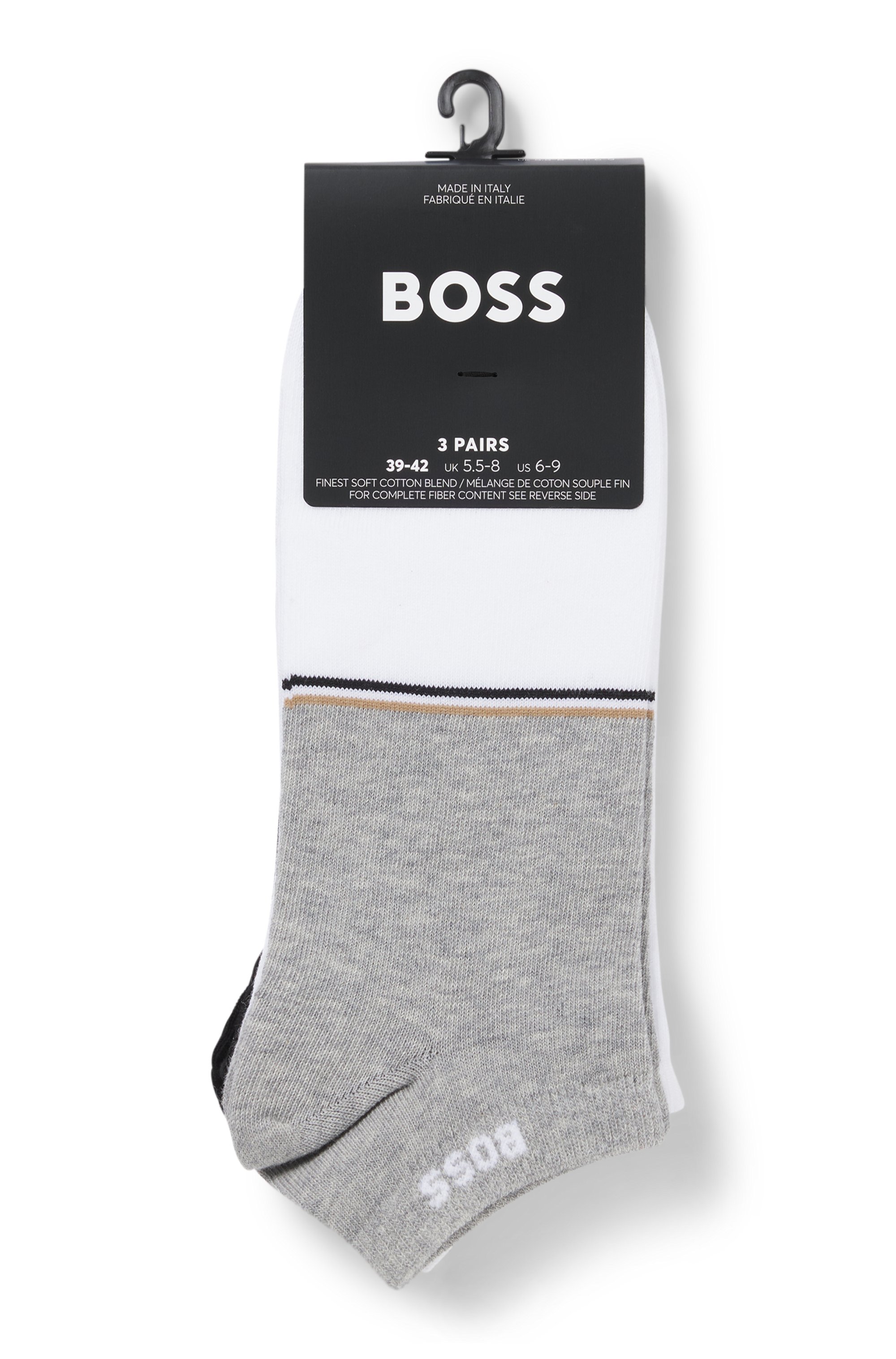 Thumbnail - BOSS Freizeitsocken "3P AS Colorblock", (Packung, 3 Paar), Mit BOSS Logoschriftzug