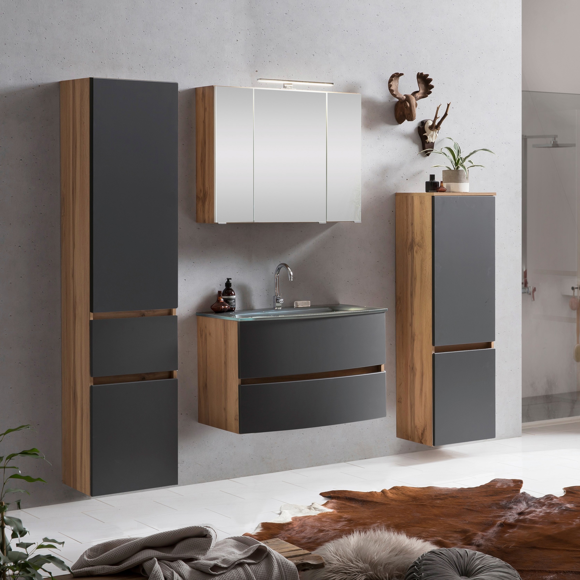 welltime Badezimmer-Set "Kaunas" Set, 4 Stk. tlg. günstig online kaufen