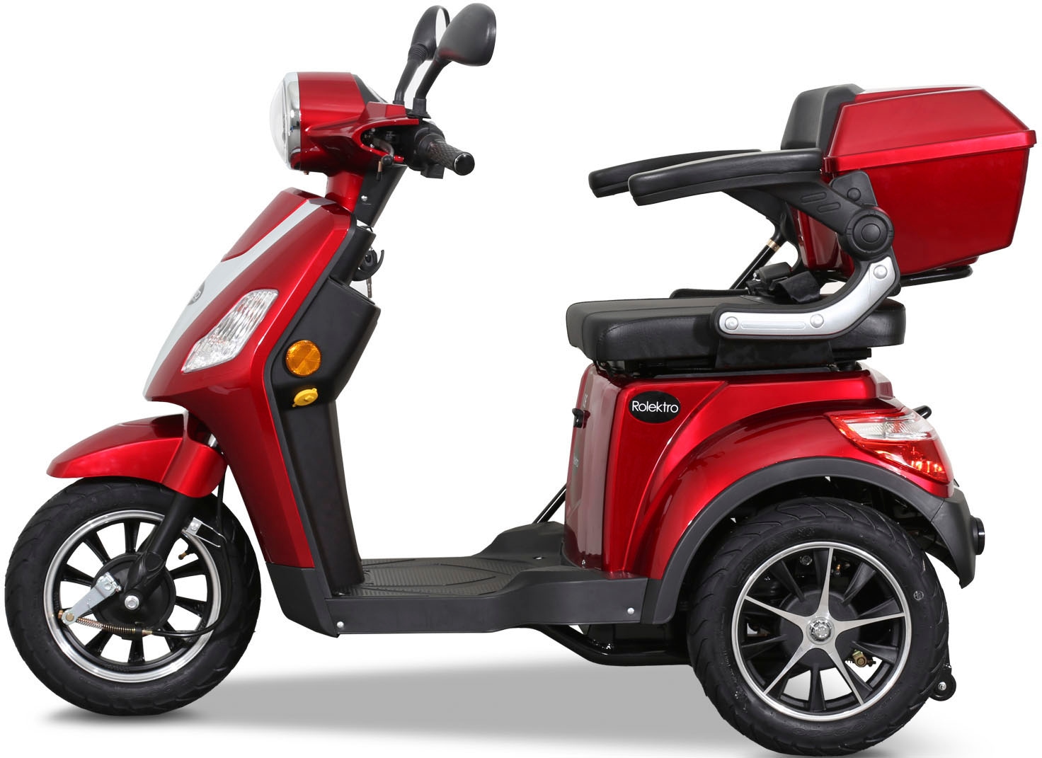Rolektro Elektromobil »E-Trike W, per | km/h, BAUR (mit 25 1000 V.2, Topcase) Blei-Gel-Akku«, 25 Raten