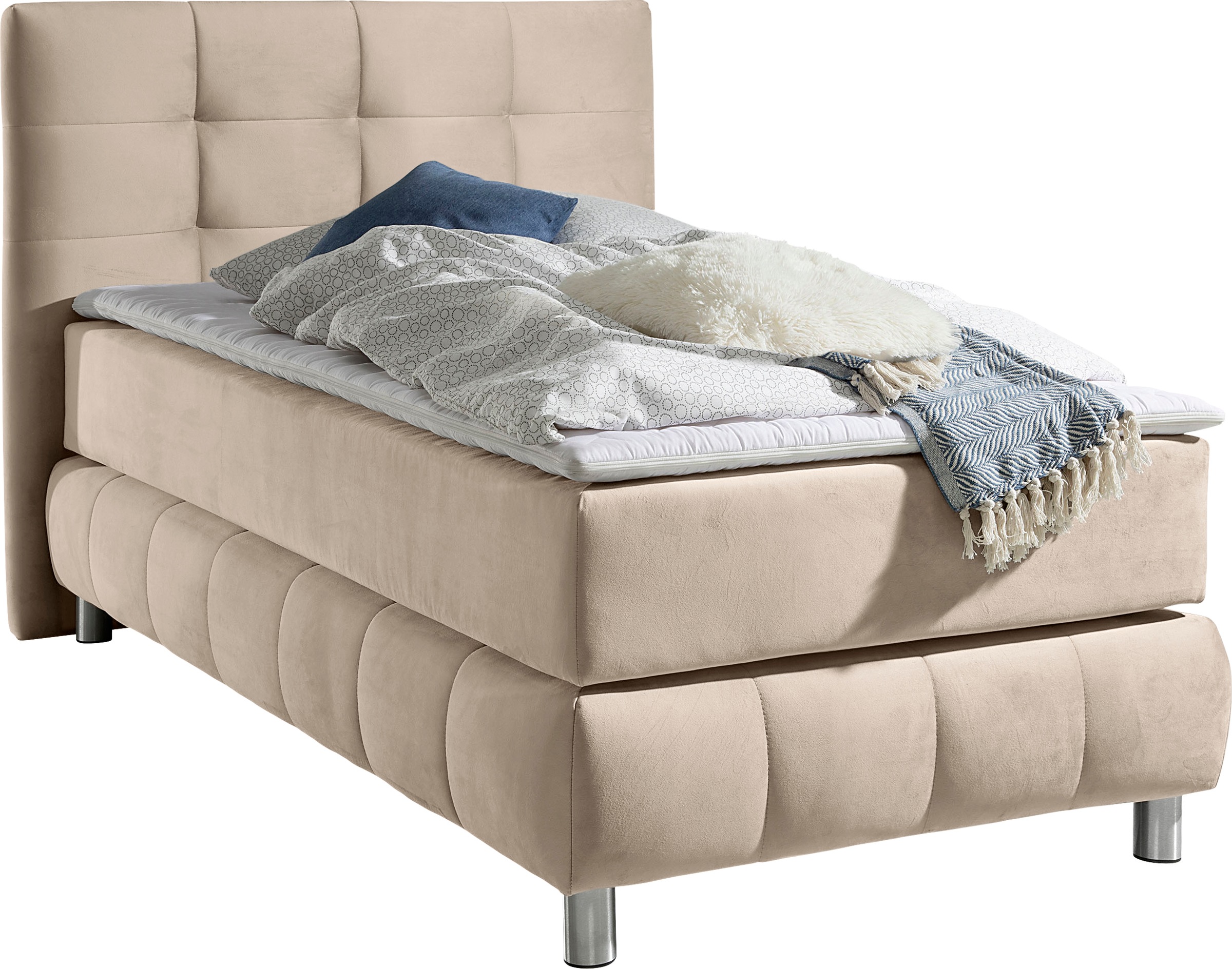 Home affaire Boxspringbett "Salo" incl. Topper, 6 Breiten, 2 Härtegrade, TF günstig online kaufen