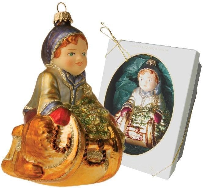 Krebs Glas Lauscha Christbaumschmuck "Junge auf Schlitten, Weihnachtsdeko, günstig online kaufen