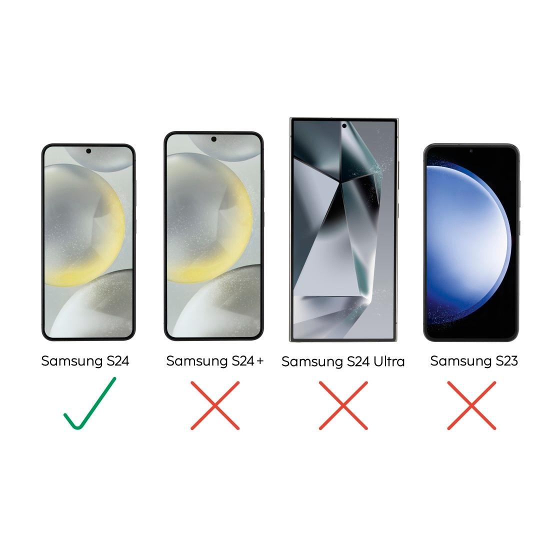 Hama Displayschutzglas »Displayschutz für Galaxy S24 (Panzerglas, ultraklar, Montagehilfe)«, für Samsung Galaxy S24