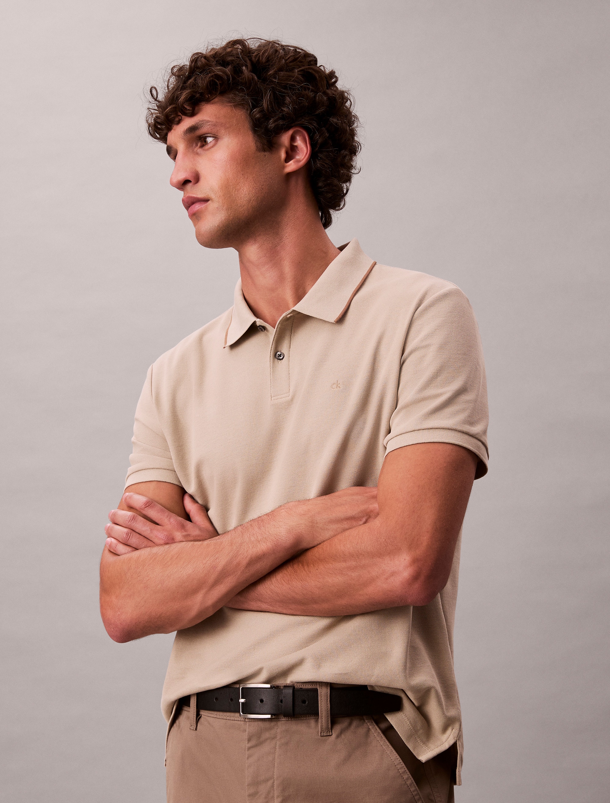 Calvin Klein Poloshirt "SS RFND PQ TPPD CLSS", Mit Rundhalsausschnitt günstig online kaufen