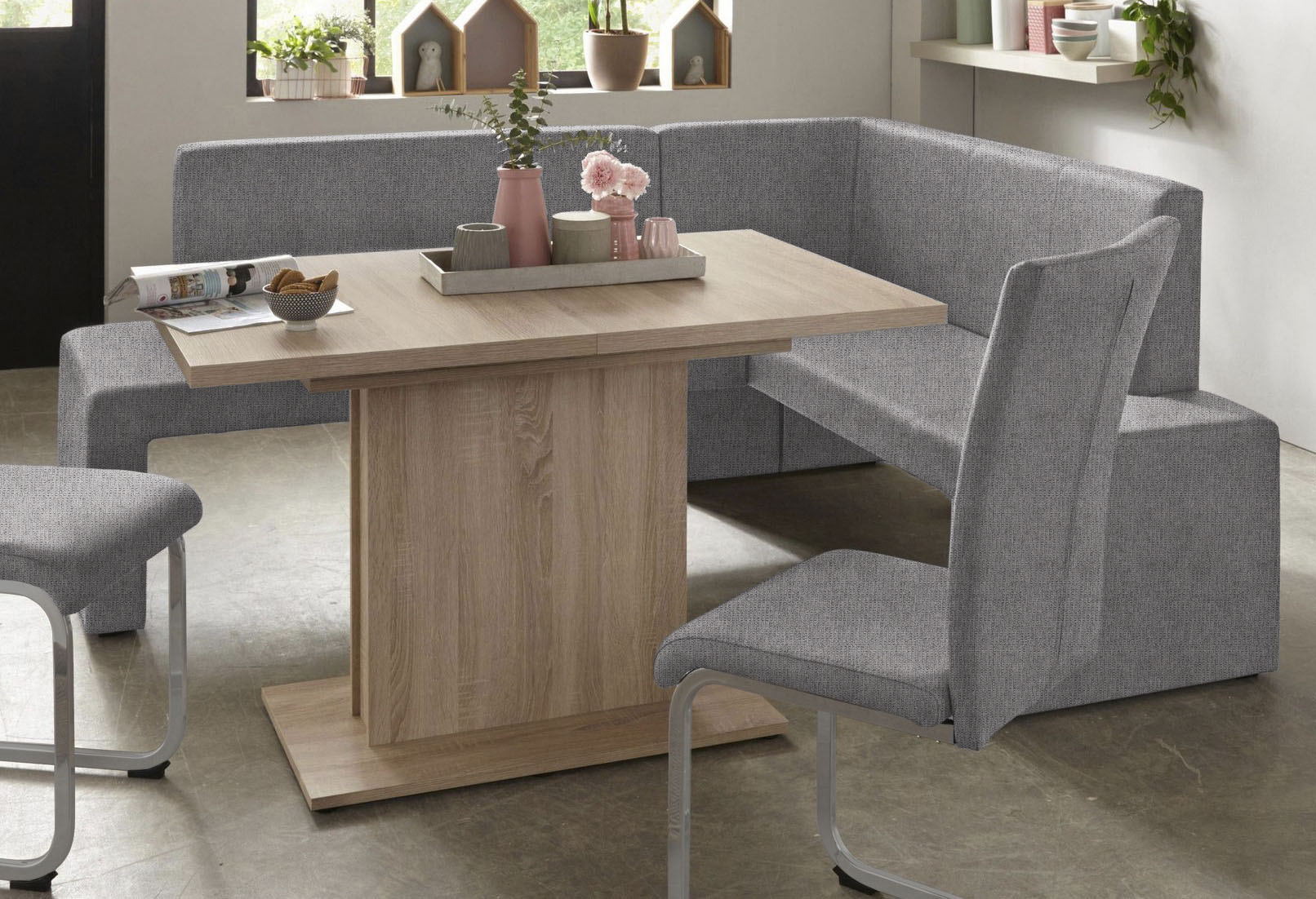 Thumbnail - Home affaire Freischwinger "Alex", (Set), 2 St., Struktur 2, Stuhl belastbar bis 120 Kg, Gestell im Chrom-Look