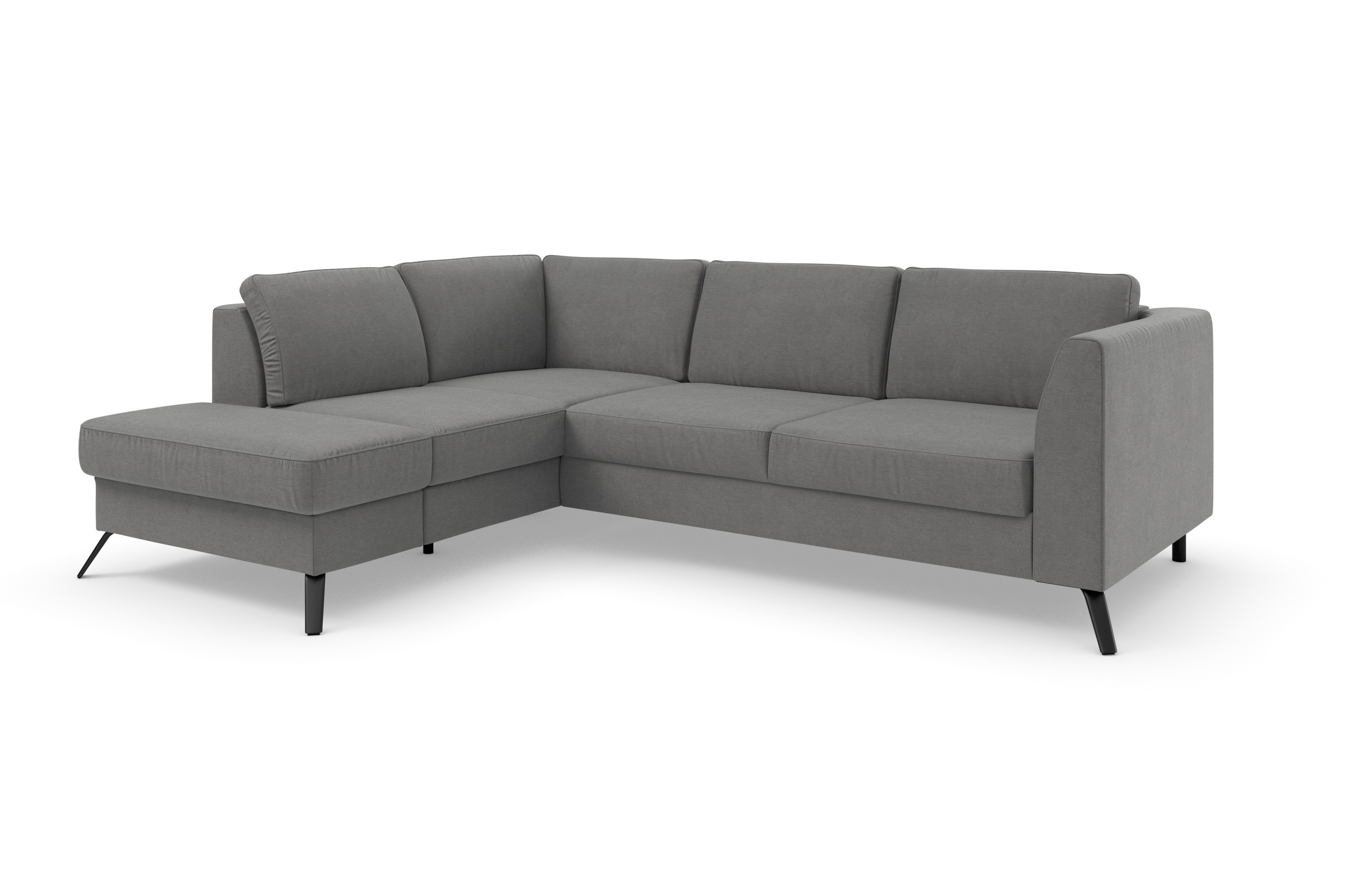Thumbnail - sit&more Ecksofa "Olsen L-Form" inklusive Sitztiefenverstellung, wahlweise mit Bettfunktion, 15cm hoch