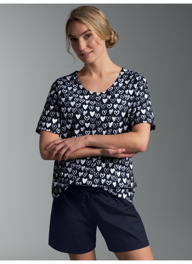 Trigema Schlafanzug "TRIGEMA Pyjama mit Allover-Druck "Herzen"" 1 günstig online kaufen