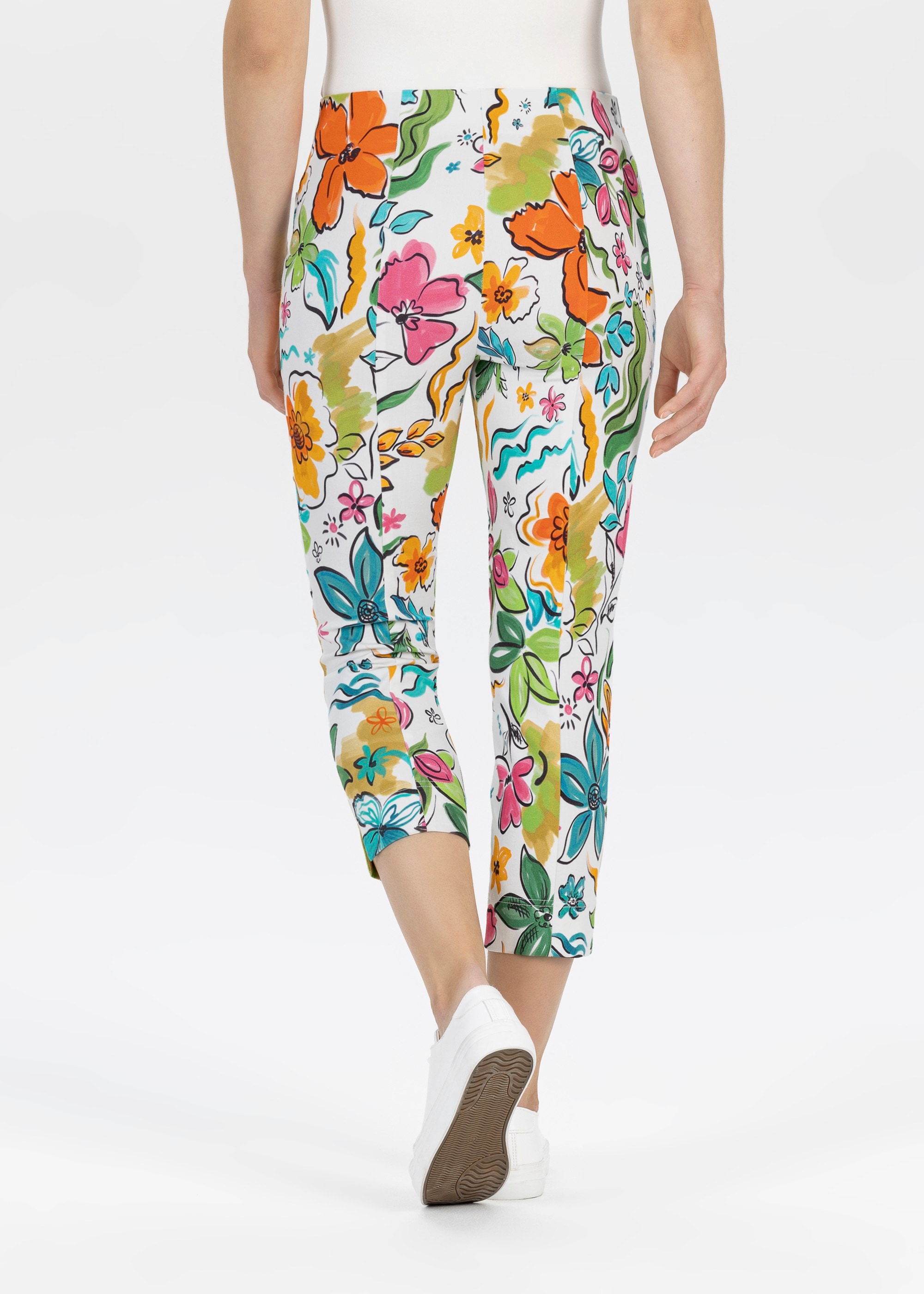 Stehmann 3/4-Hose, mit floralem Muster