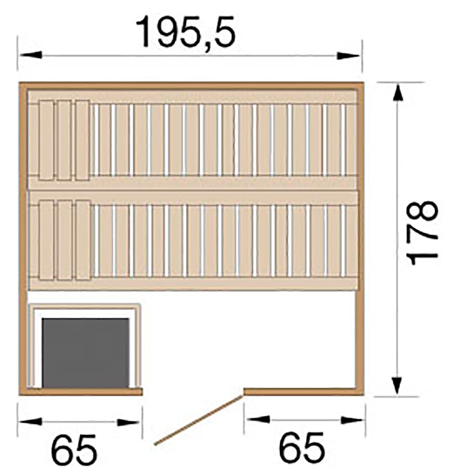 weka Sauna »Bergen«, 7,5 kW Bio-Ofen mit digitaler Steuerung