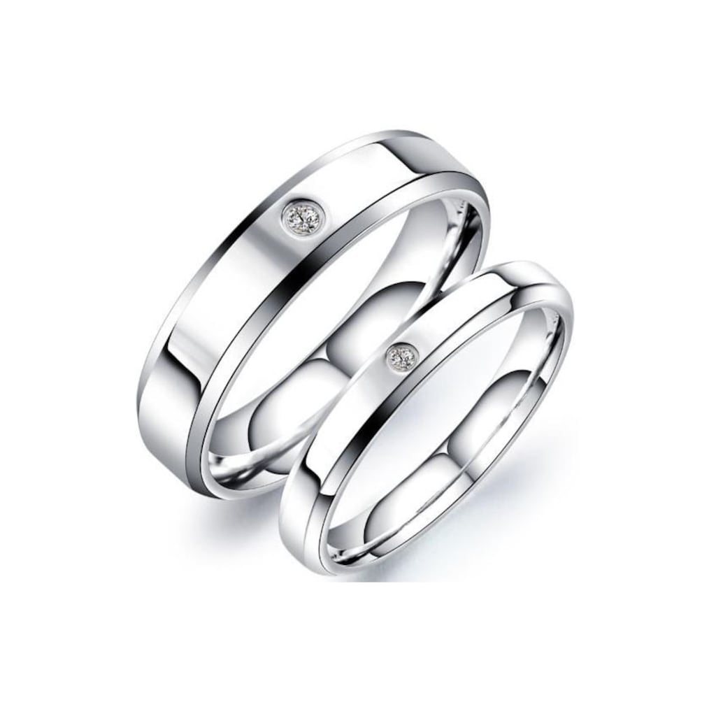 Firetti Partnerring »Schmuck Geschenk "LIEBE" Shine«, mit Zirkonia (synth.)