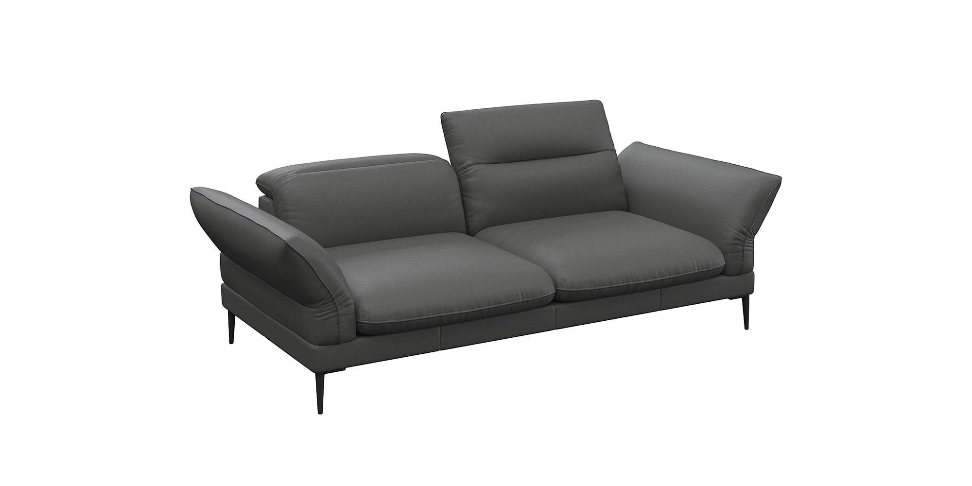 FLEXLUX 2,5-Sitzer »Salino, Funktionssofa, Relaxsofa«, Sofa mit Arm- und Kopfteil-Verstellungen, Kaltschaum & Stahl-Wellen