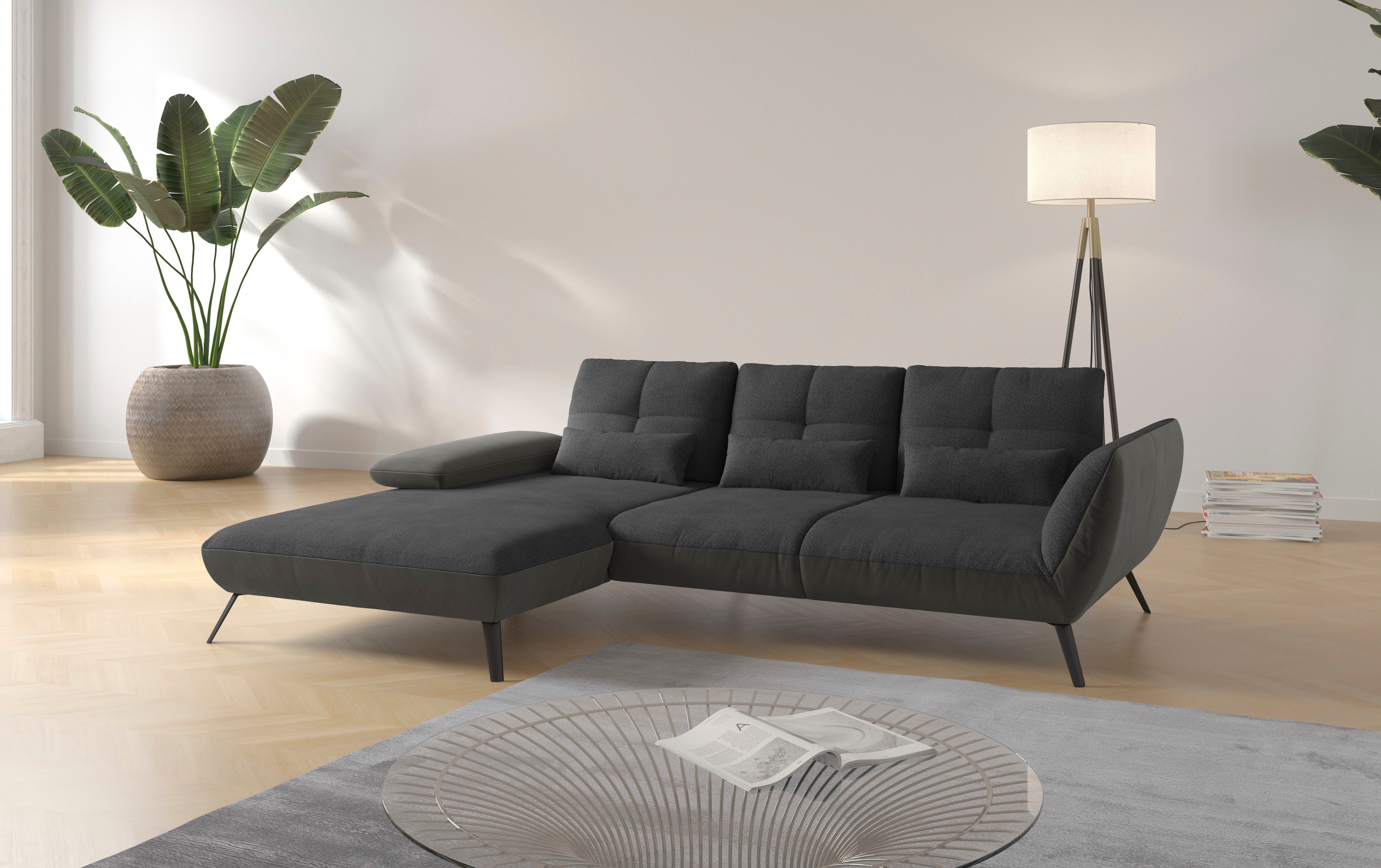 OTTO home Ecksofa "Mikado L-Form" inkl. Sitztiefenverstellung und Armteilverstellung