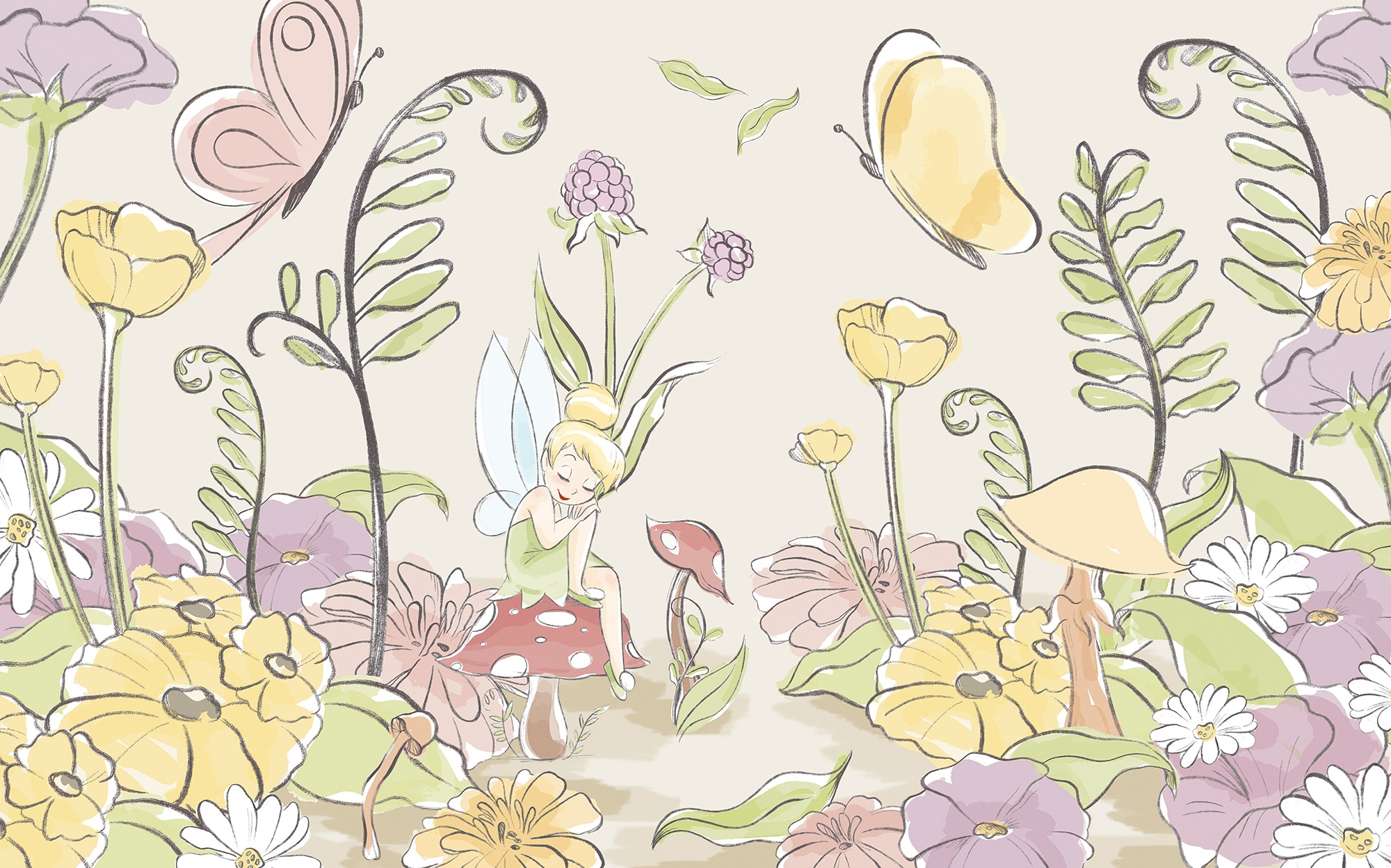 Komar Kindertapete »Disney Tinker Bell Infant«, bedruckt