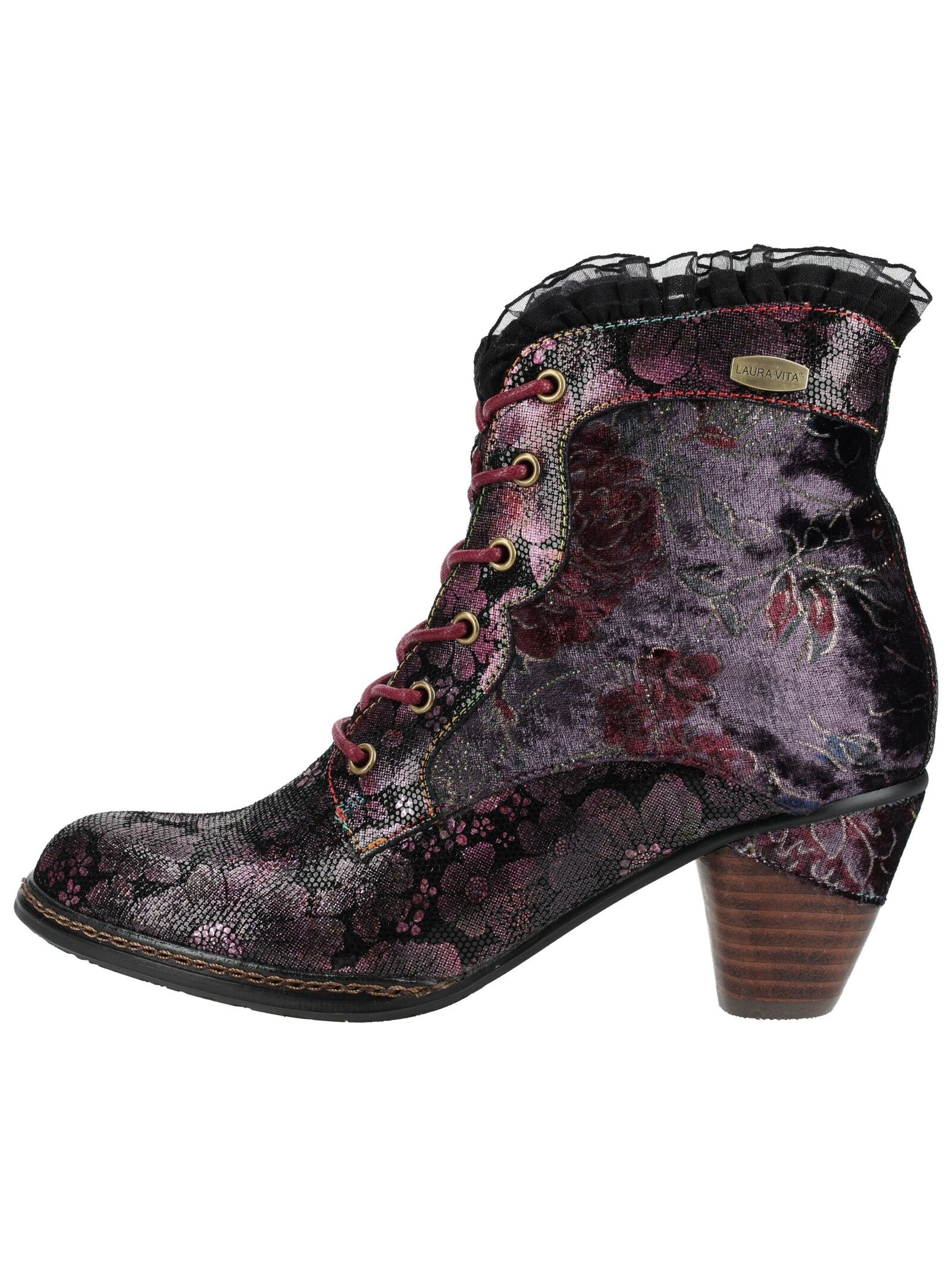 LAURA VITA Schnürstiefelette »LAURA VITA Pumps Leder/Textil«
