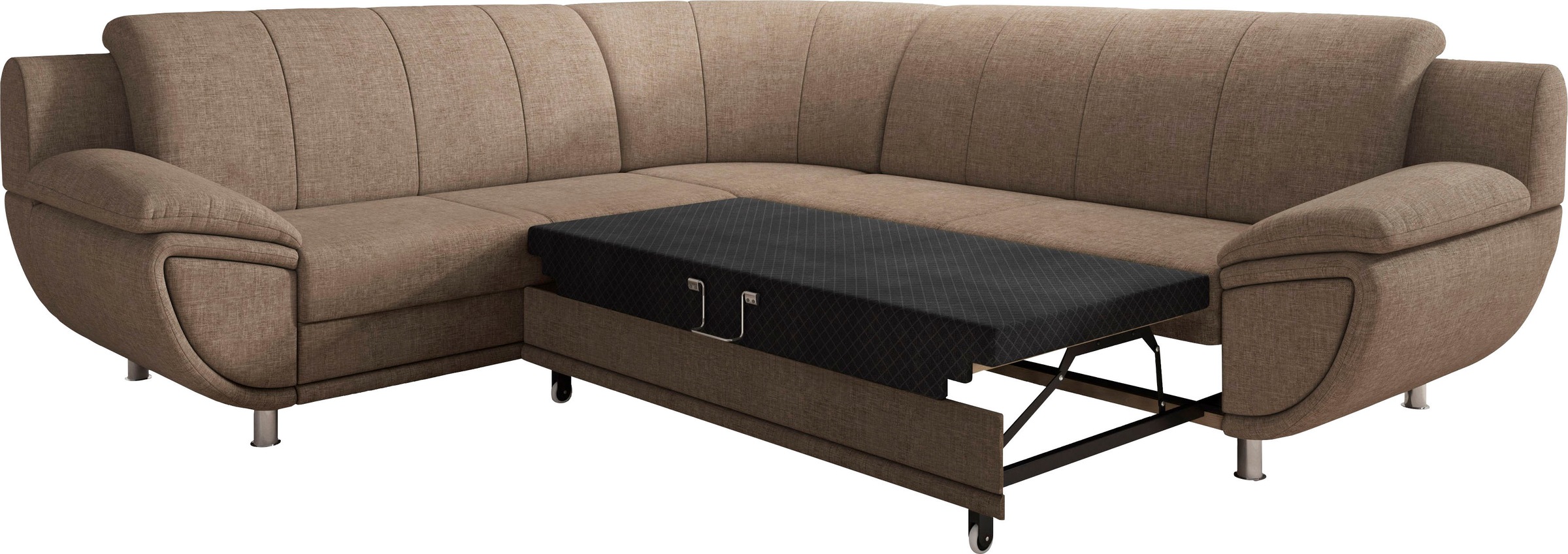 TRENDMANUFAKTUR Ecksofa »Rondo II, L-Form«, wahlweise mit Federkern, wahlweise mit Bettfunktion