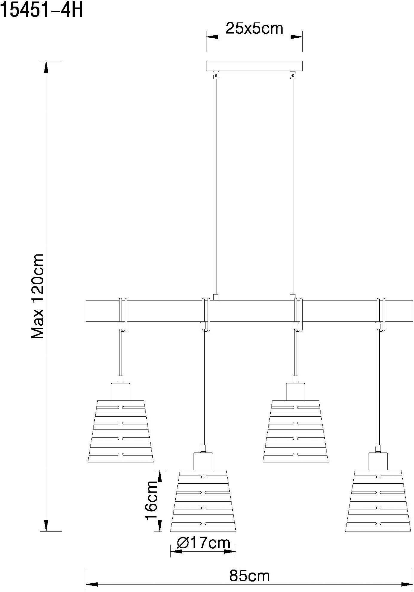 GLOBO LIGHTING Hängeleuchte »ABLONA«, Leuchtmittel E27 | ohne Leuchtmittel, Hängelampe/Pendelleuchte/Holz/goldfarben/Höhe kürzbar