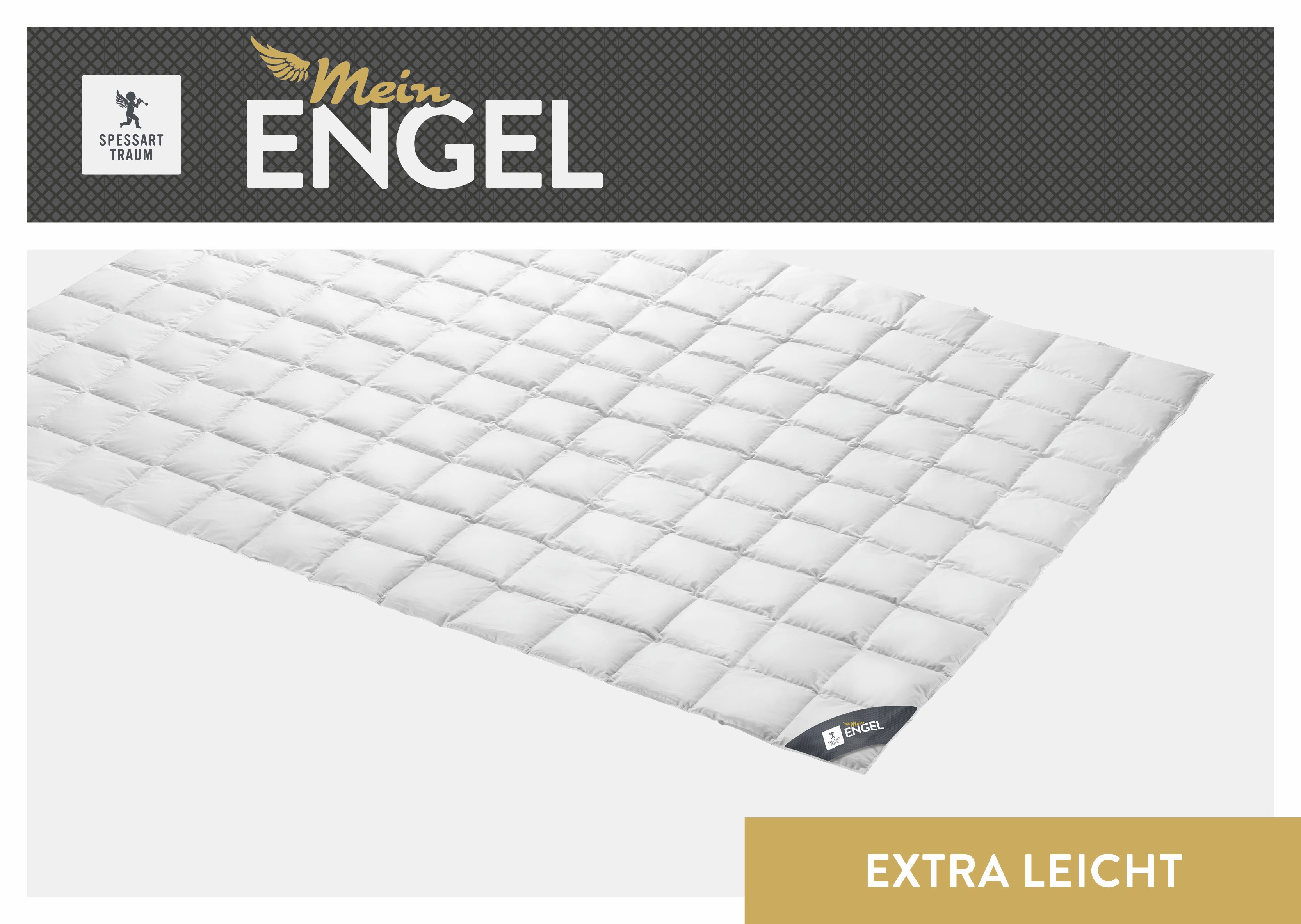 Thumbnail - SPESSARTTRAUM Daunenbettdecke "Mein Engel Bettdecke 135x200cm & weitere Größen" extraleicht Füllung 100% Gänsedaunen 1 S...