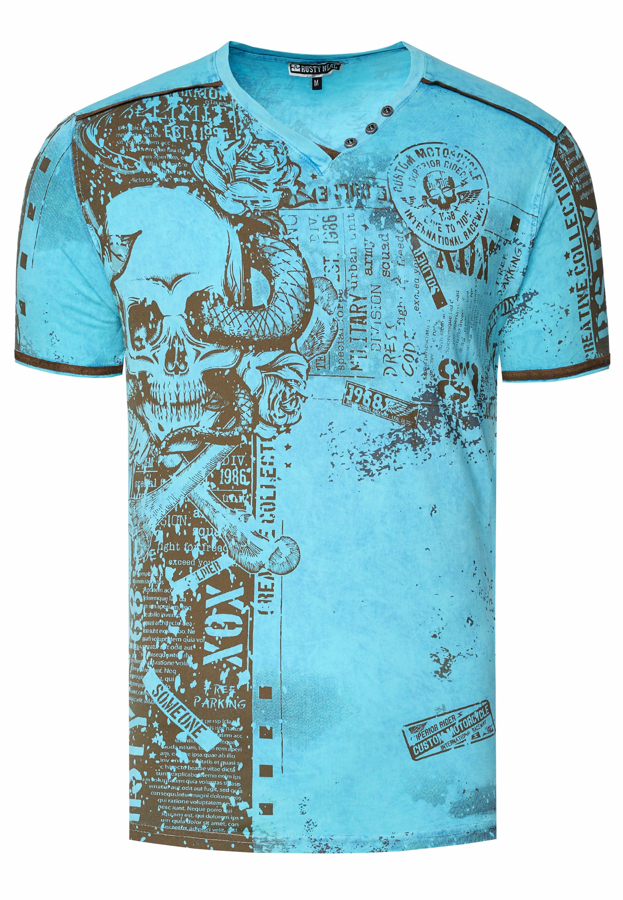 Rusty Neal T-Shirt »Rusty Neal T-Shirt«, mit coolem Allover-Print