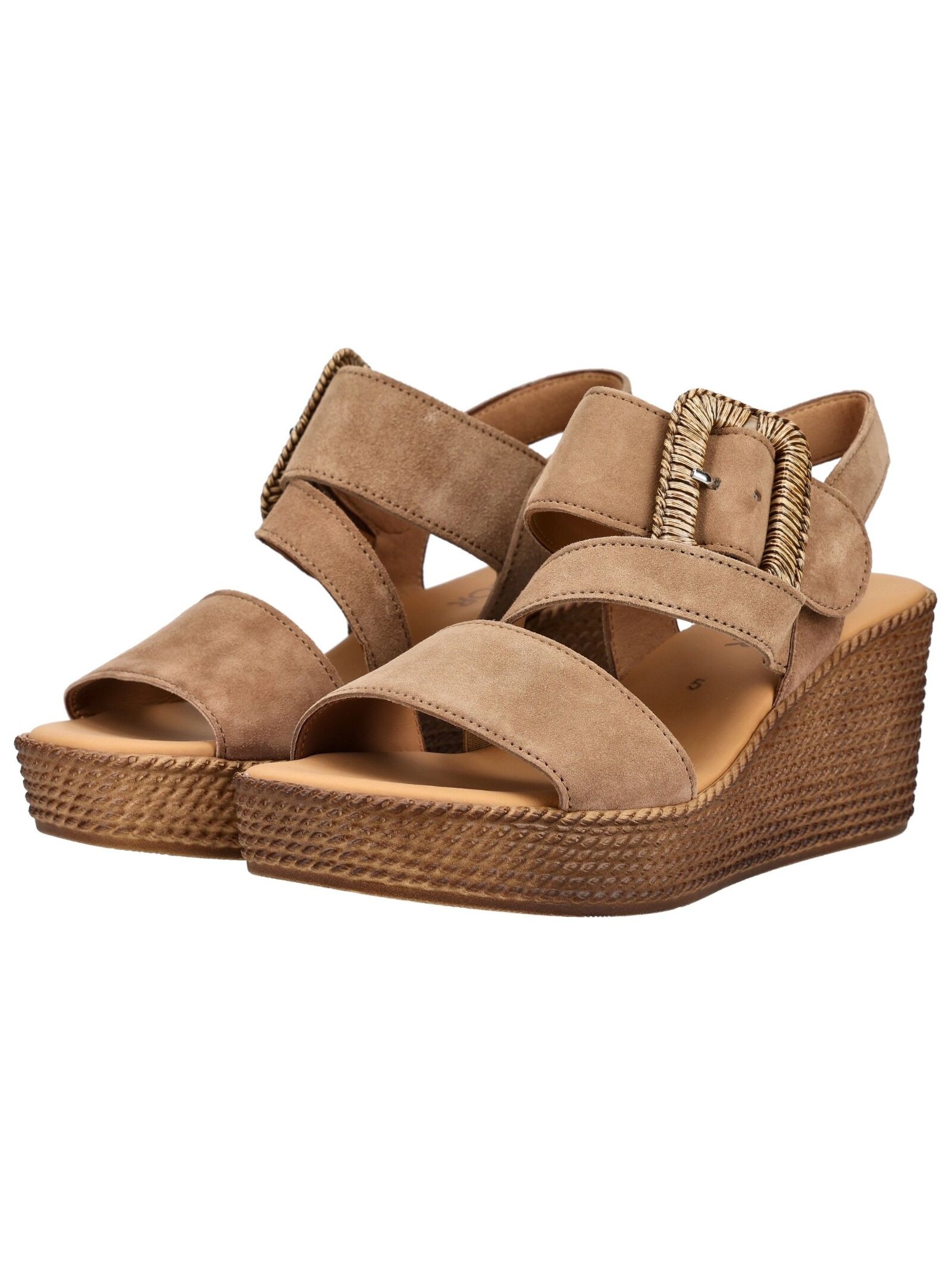 Keilsandalette GABOR "Keilsandalette", Damen, Gr. 35,5, braun, Schuhe 3