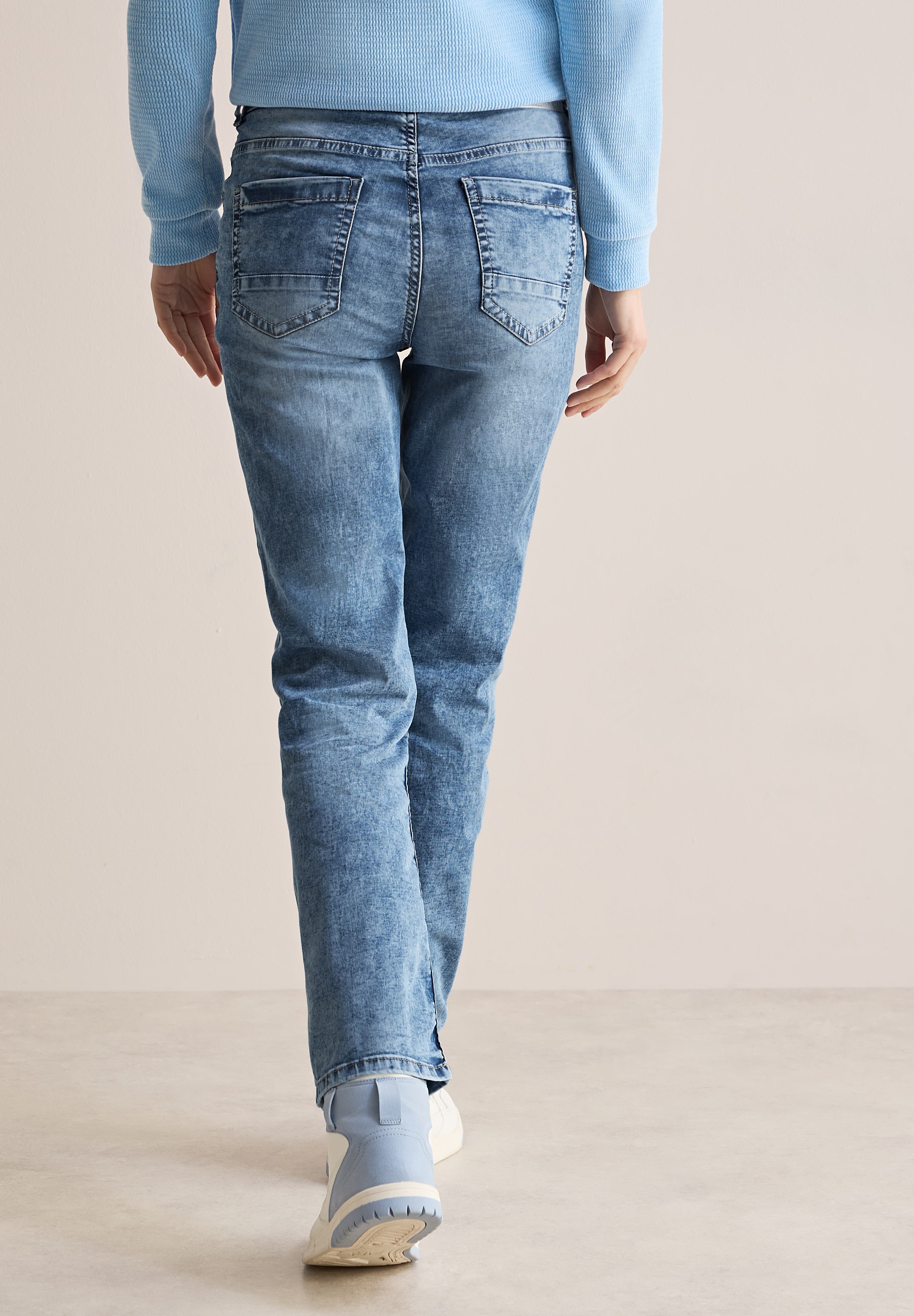 Cecil Straight-Jeans, High Waist