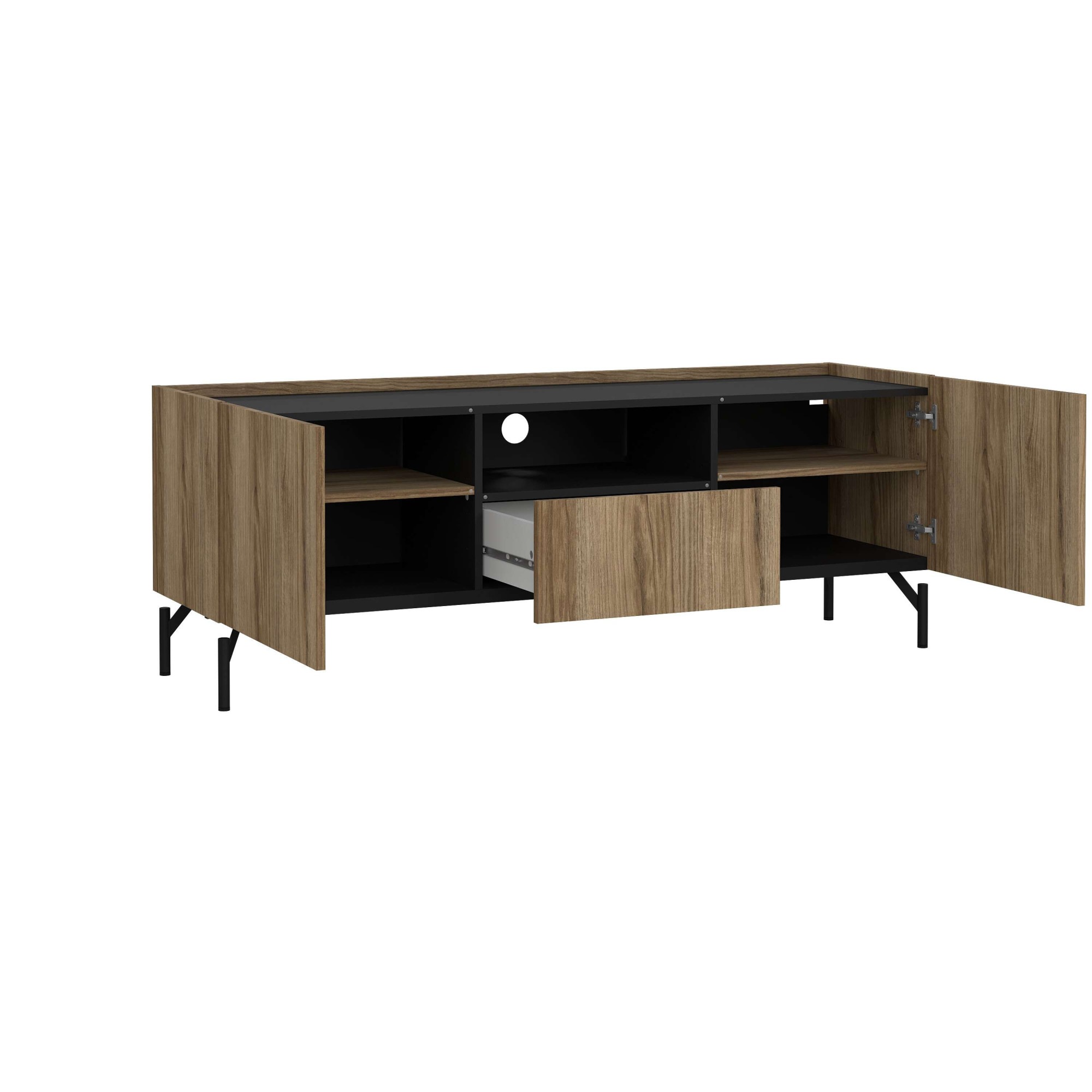 INOSIGN TV-Board »Bergen TV-Möbel, Fernsehtisch, TV-Unit, Media-Möbel, Sideboard,«, 2 Türen, verstellbaren Böden,1 Schublade, Kabelmanagement, B:147 cm