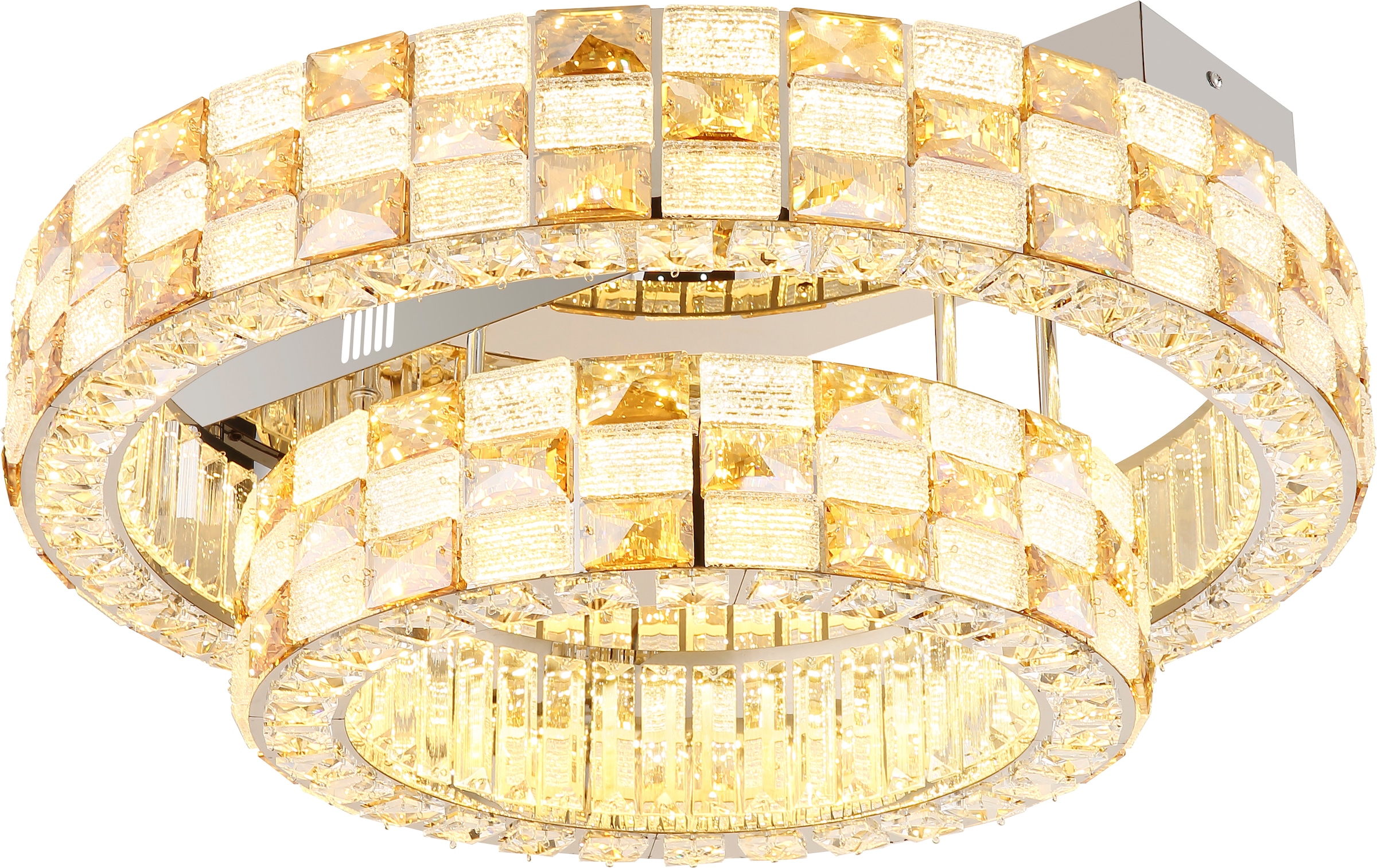 GLOBO LIGHTING Deckenleuchte »LIDIA« LED-Modul 1 Stk. Kristall-Deckenleuchte, dimmbar, smart, elegant & edel