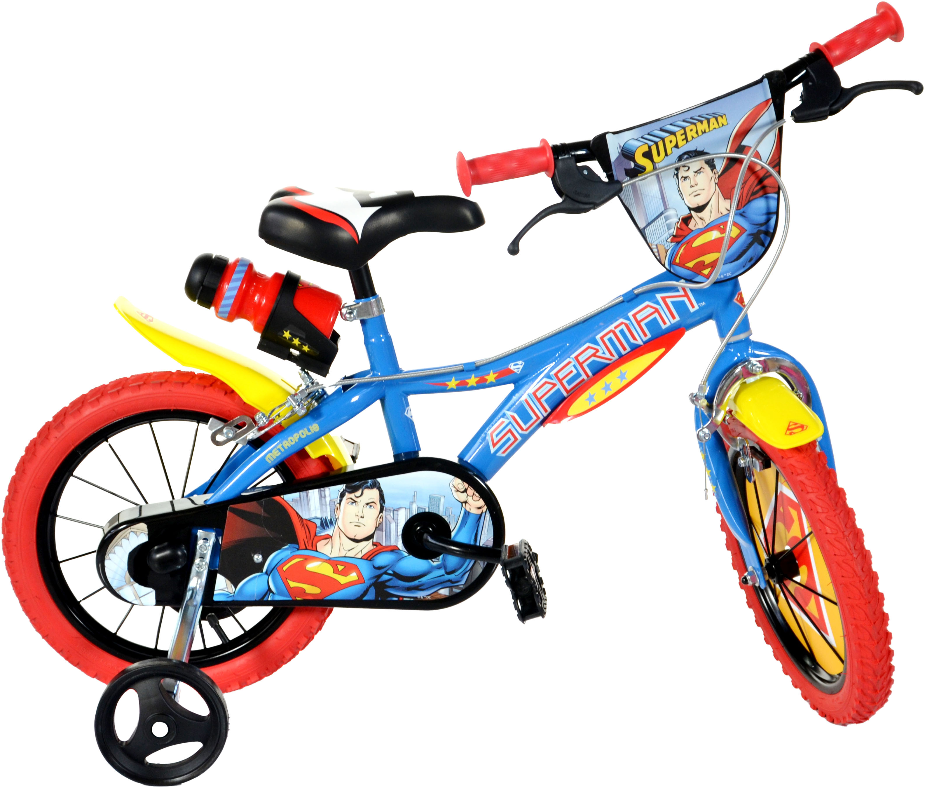 Dino Bikes "Superman 14" Kinderfahrrad 3-6 Jahre" 1 Gang ohne Schaltung