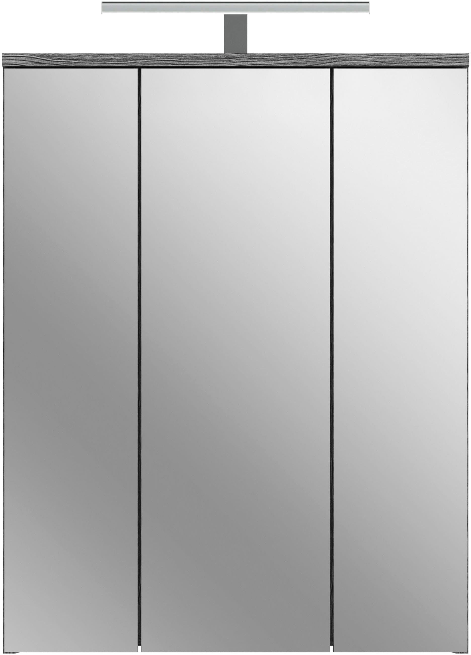 welltime Badmöbel-Set »LUCCA, 2 teilig, TOPSELLER!, inklusive LED Beleuchtung, bestehend aus:«, (Set, 2 St.), Waschbeckenunterschrank, Spiegelschrank, LED Badaufsatzleuchte