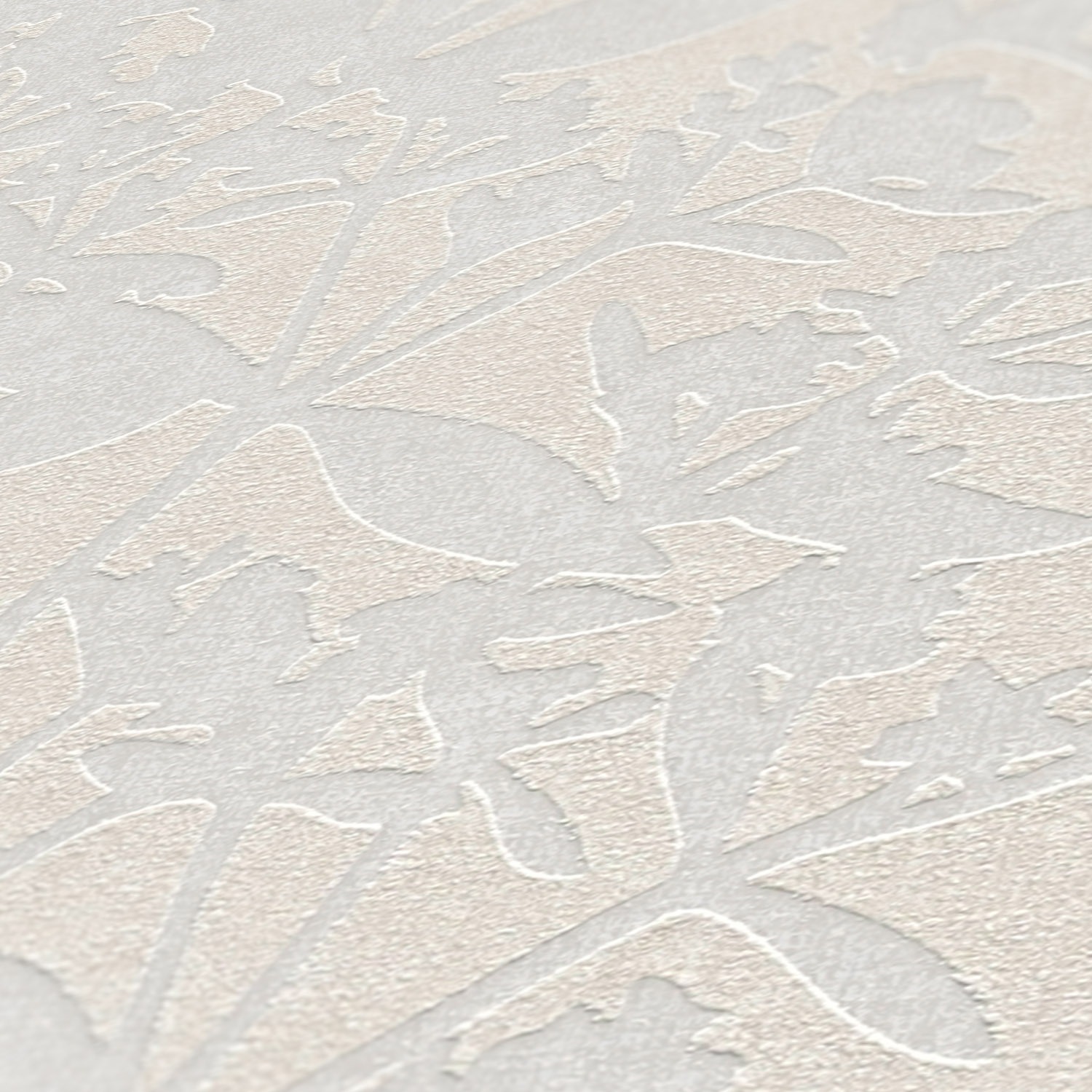 A.S. Création Vliestapete »Terra Tapete Blätter Floral«, matt-gemustert-neutral, Natur-Tapete Landhaus Tapeten Wohnzimmer Schlafzimmer Küche modern