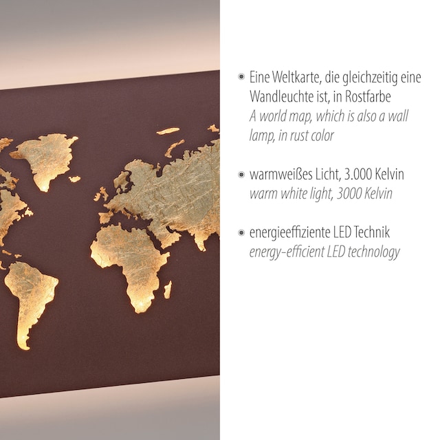 Paul Neuhaus LED Wandleuchte »MAP«, 1 flammig-flammig | BAUR