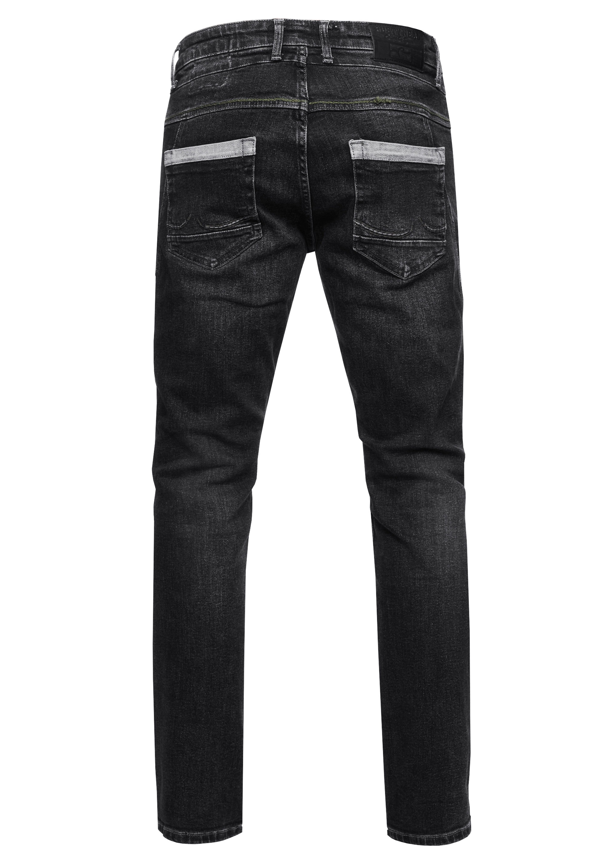 Rusty Neal Straight-Jeans »YOKOTE«, mit farblich abgesetzten Details