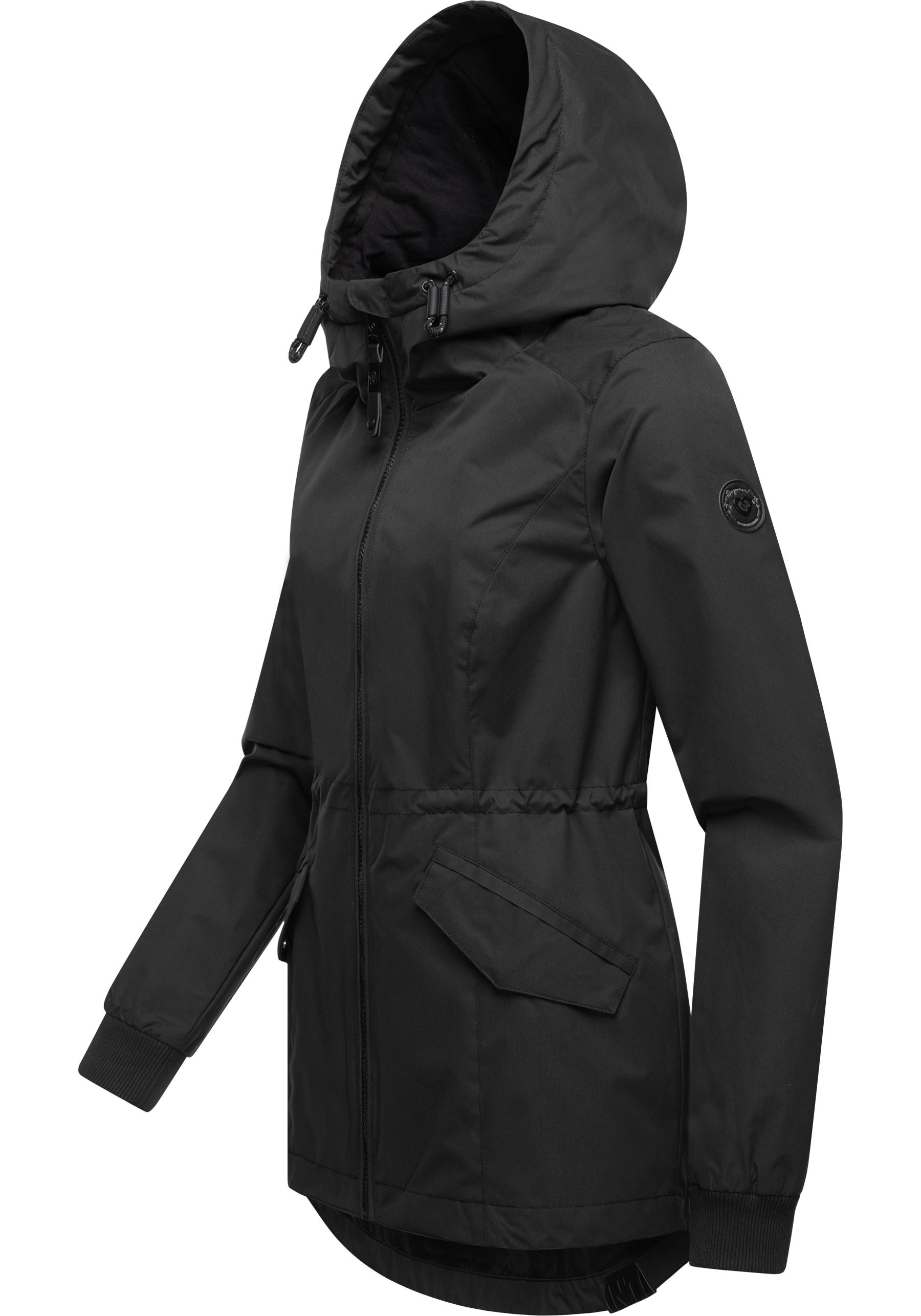 Ragwear Outdoorjacke »Dowey A«, mit Kapuze, Wasser- und winddichte Damen Jacke mit Taillenzugband