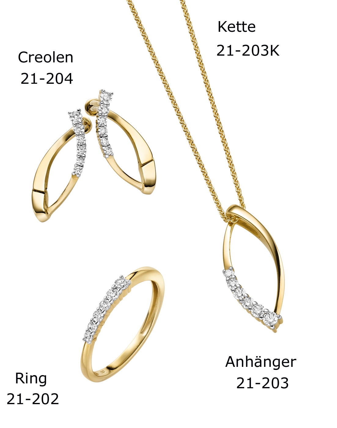 Adelia´s Kettenanhänger »Anhänger aus 333 Gelbgold«  mit Zirkonia