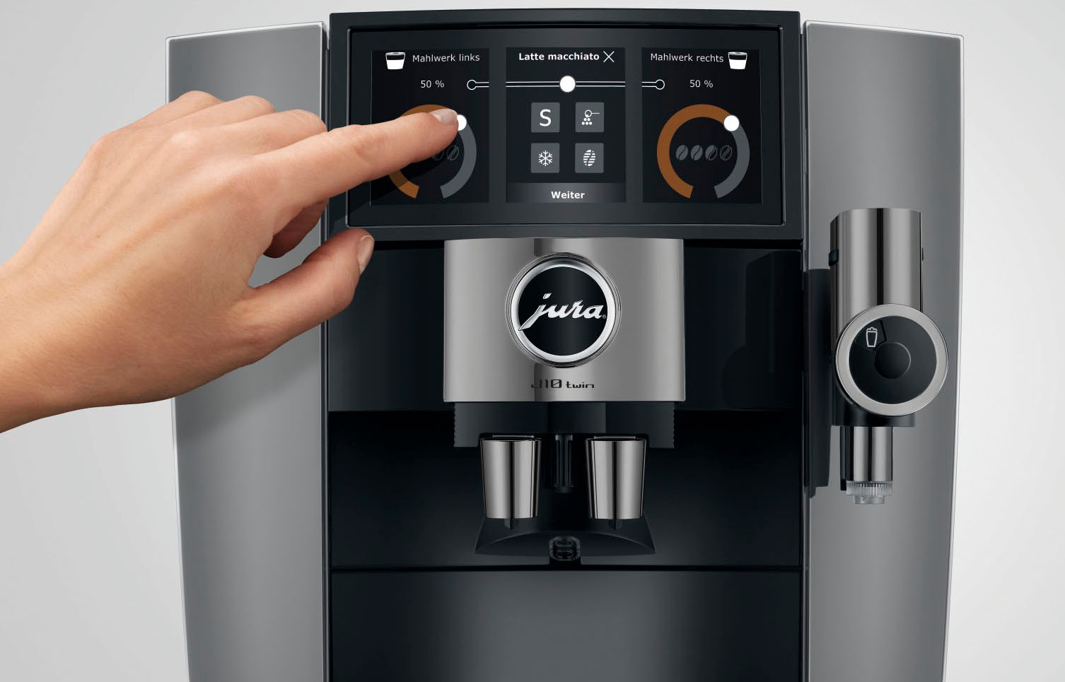JURA Kaffeevollautomat »15706 J10 twin Diamond Onyx (EA)«