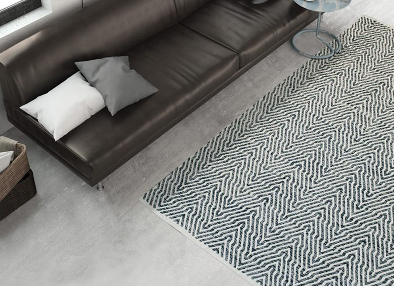 calo-deluxe "Luba 433" rechteckig 7 mm Höhe reine Baumwolle, handgewebt, Wohnzimmer, Kinderzimmer