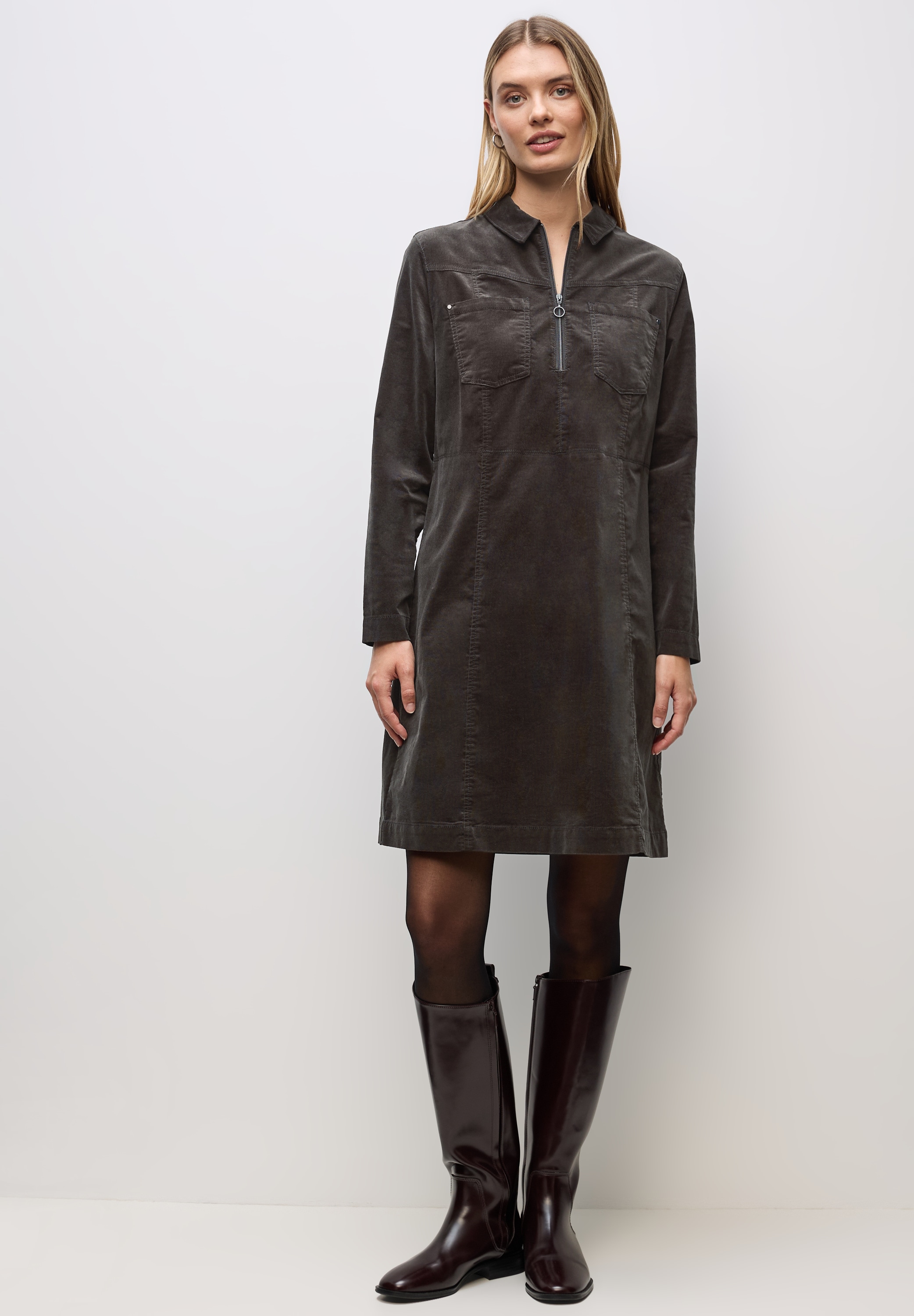 STREET ONE Cordkleid, mit Zipper günstig online kaufen