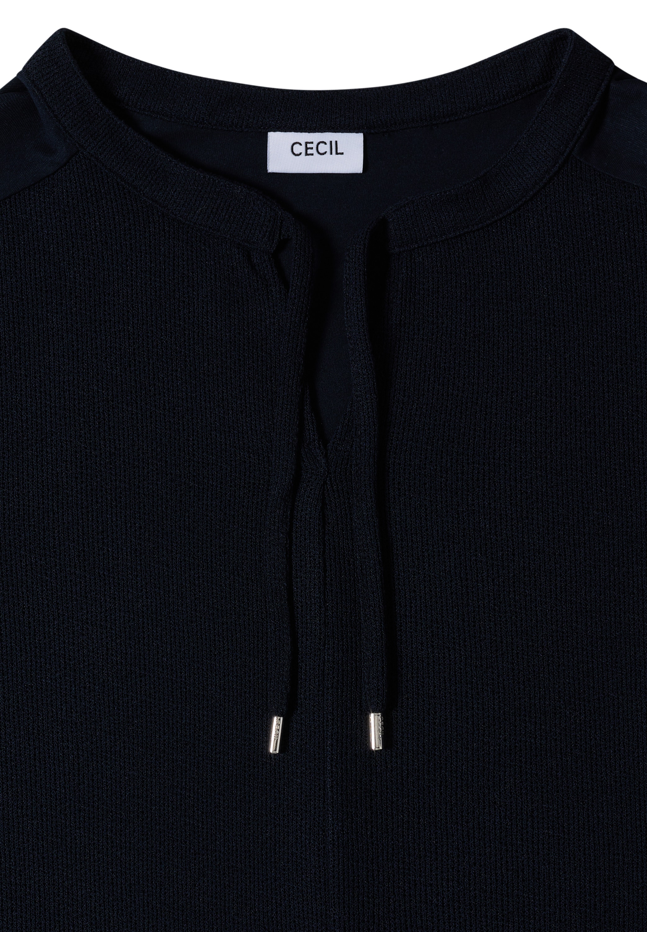 Cecil Kurzarmbluse aus softem Materialmix