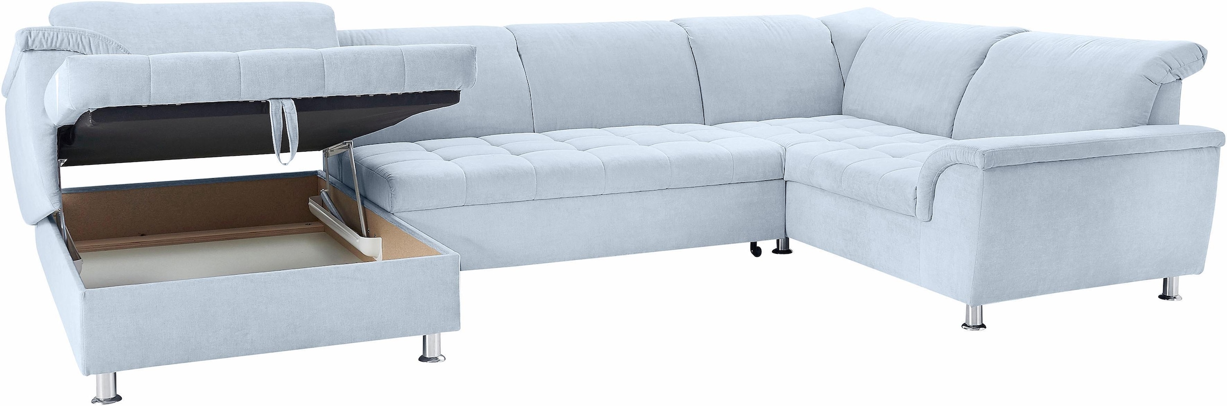 Wohnlandschaft Franzi wahlweise mit Kopfteilverstellung Bettfunktion, Bettkasten