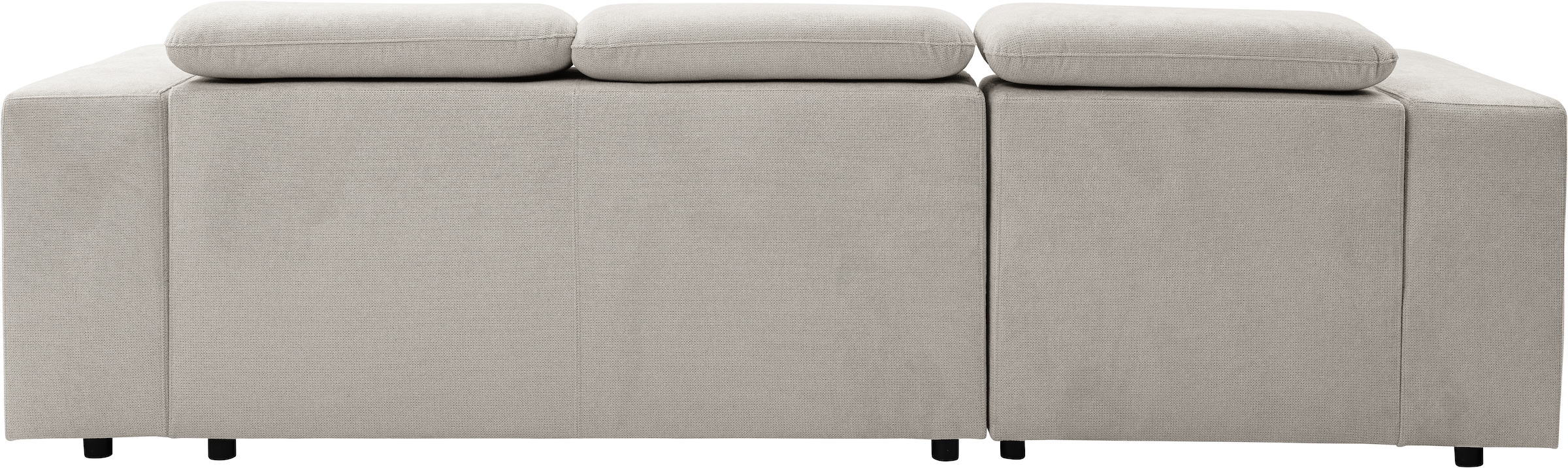 WERK2 Ecksofa »Cherry, modernes Sofa mit Komfortfunktionen, Breite 270cm, L-Form,«, bequem, mit verstellbaren Kopfteilen, Schlaffunktion und Bettkasten