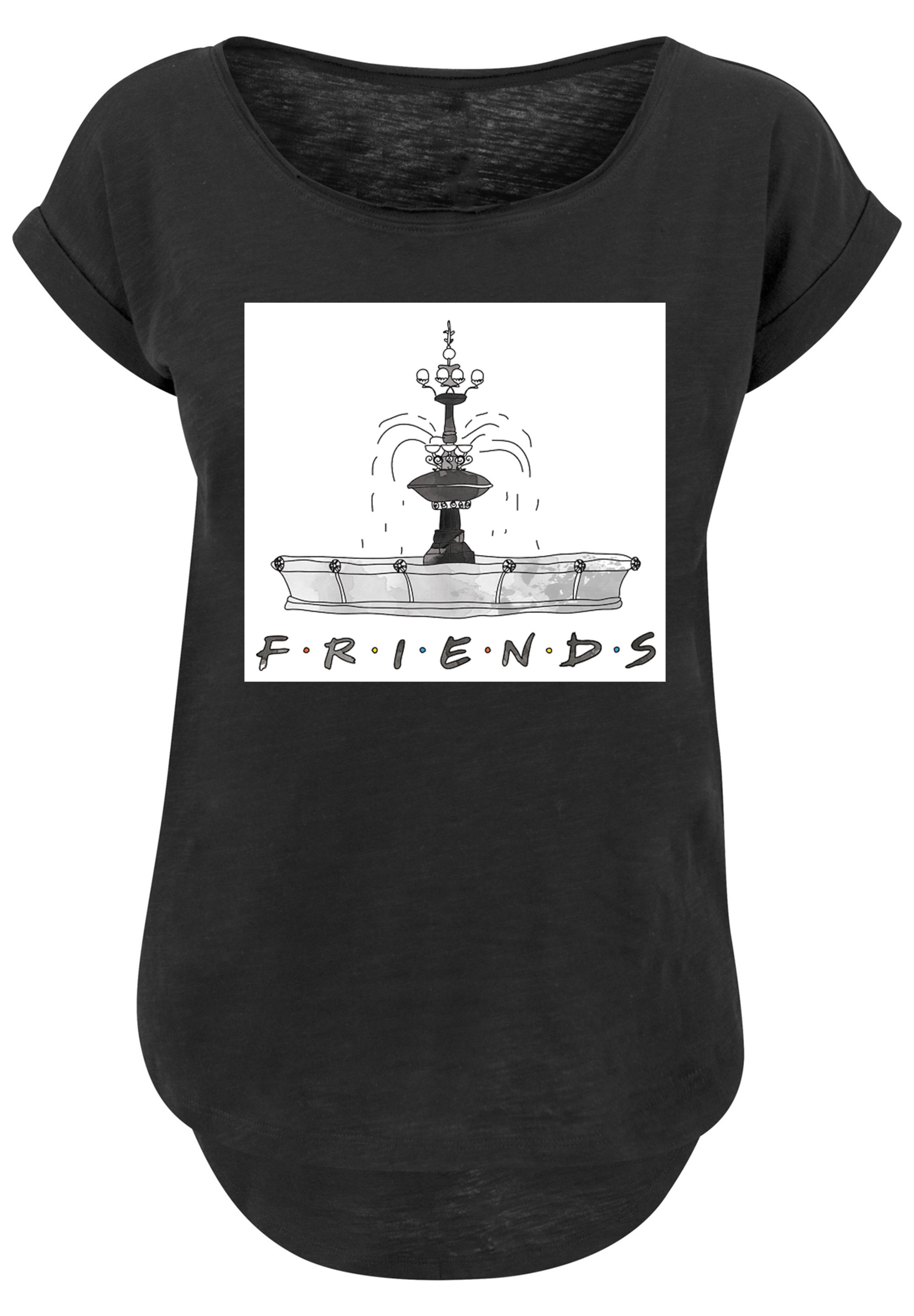 F4NT4STIC T-Shirt »FRIENDS TV Serie Fountain Sketch«, Damen,Premium Merch,Lang,Longshirt,Bedruckt