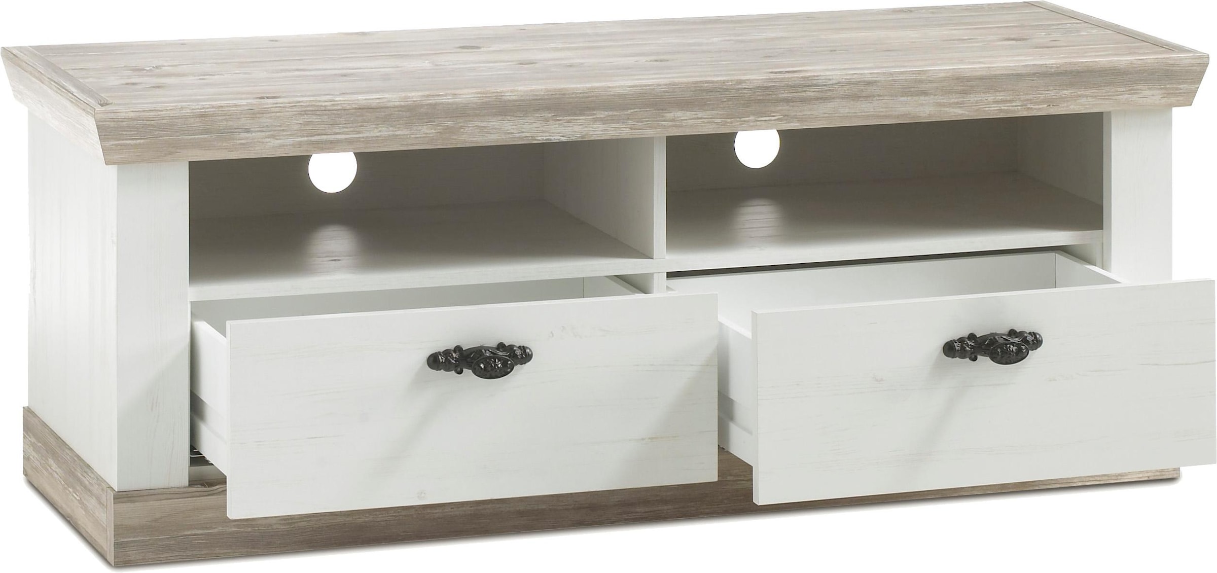 Home affaire Lowboard »FlorenzTV-Board, TV-Schrank«, Fernsehtisch im romantischen Landhaus-Look, Breite 134 cm