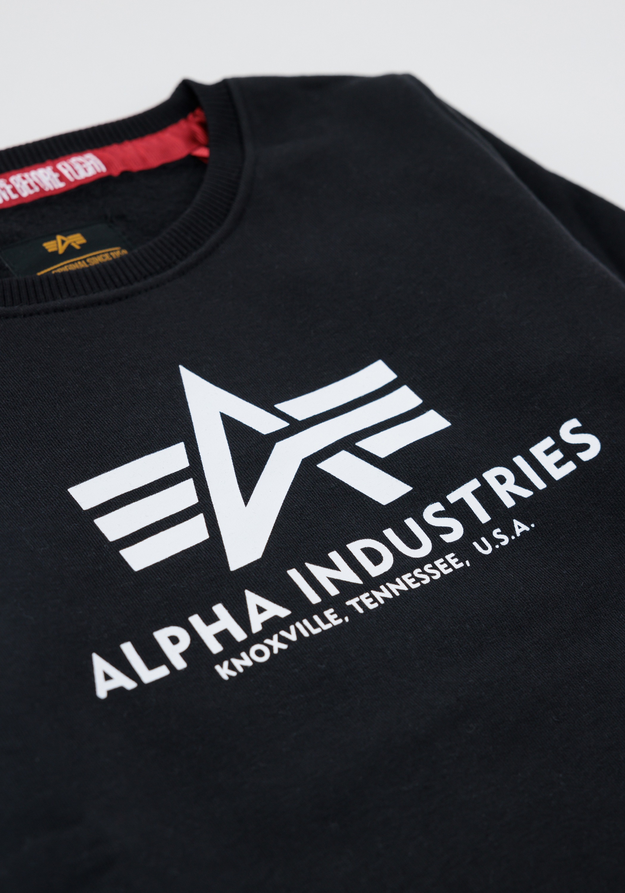 Sweater ALPHA INDUSTRIES "Basic Sweatshirt BL K", Mädchen, Gr. 10, schwarz, Obermaterial: 80% Baumwolle, 20% Polyester, regular fit, Sweatshirts Sweater 2