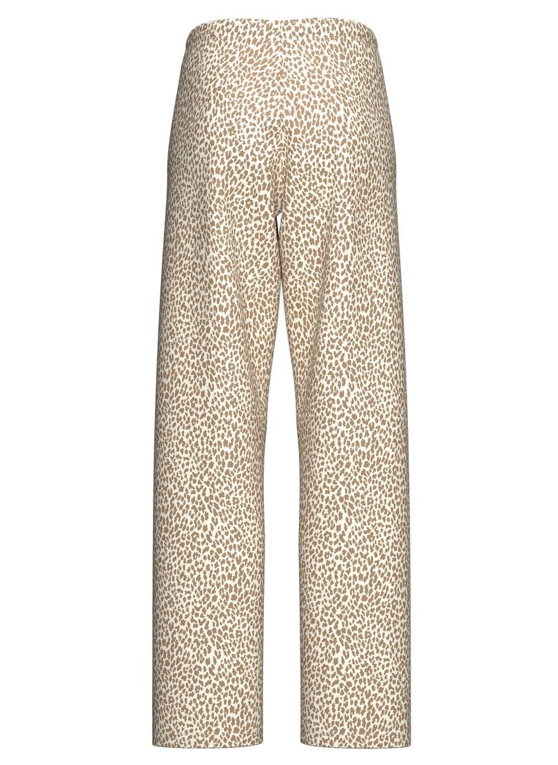 Trigema Jerseyhose »TRIGEMA Pyjama Hose mit weitem Bein und Leo Allovermuster«