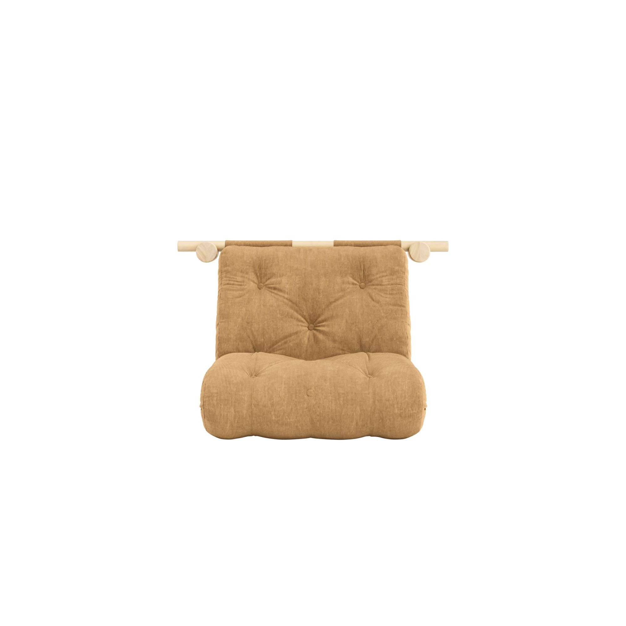 Karup Design Schlafsofa "Hooked Sofa Bed / Sleeper Chair – Sitz- oder Schlafplatz, platzsparend" Futonmatratze inkl. Halterungsset aus FSC-zertifiziertem Massivholz