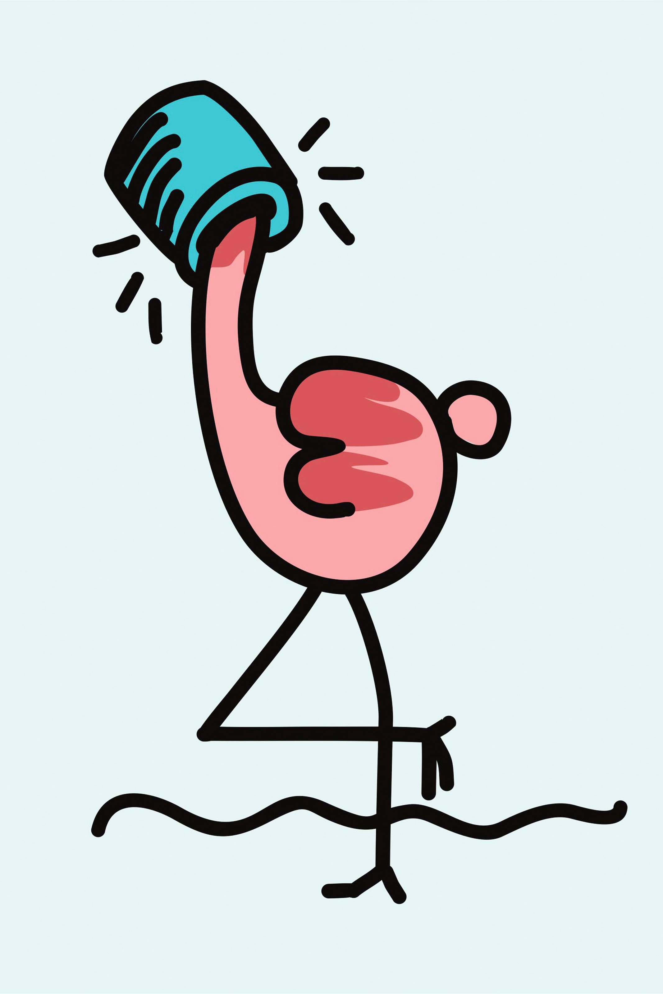 queence Paveikslas ant drobės »Flamingo«