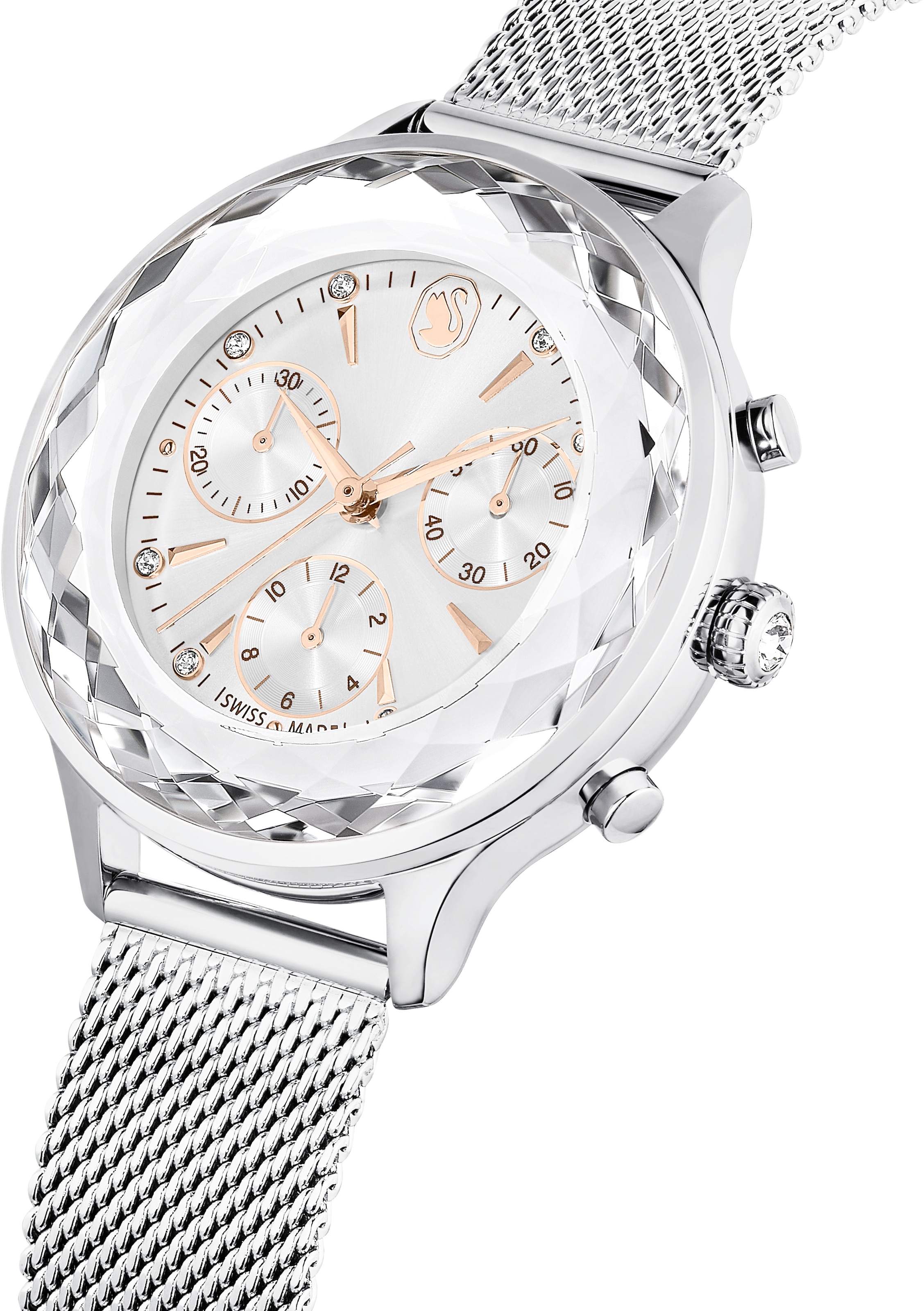 Swarovski Chronograph »NOVA CHRONO«, Armbanduhr, Quarzuhr, Damenuhr, Stoppfunktion, Swarovski®-Kristall