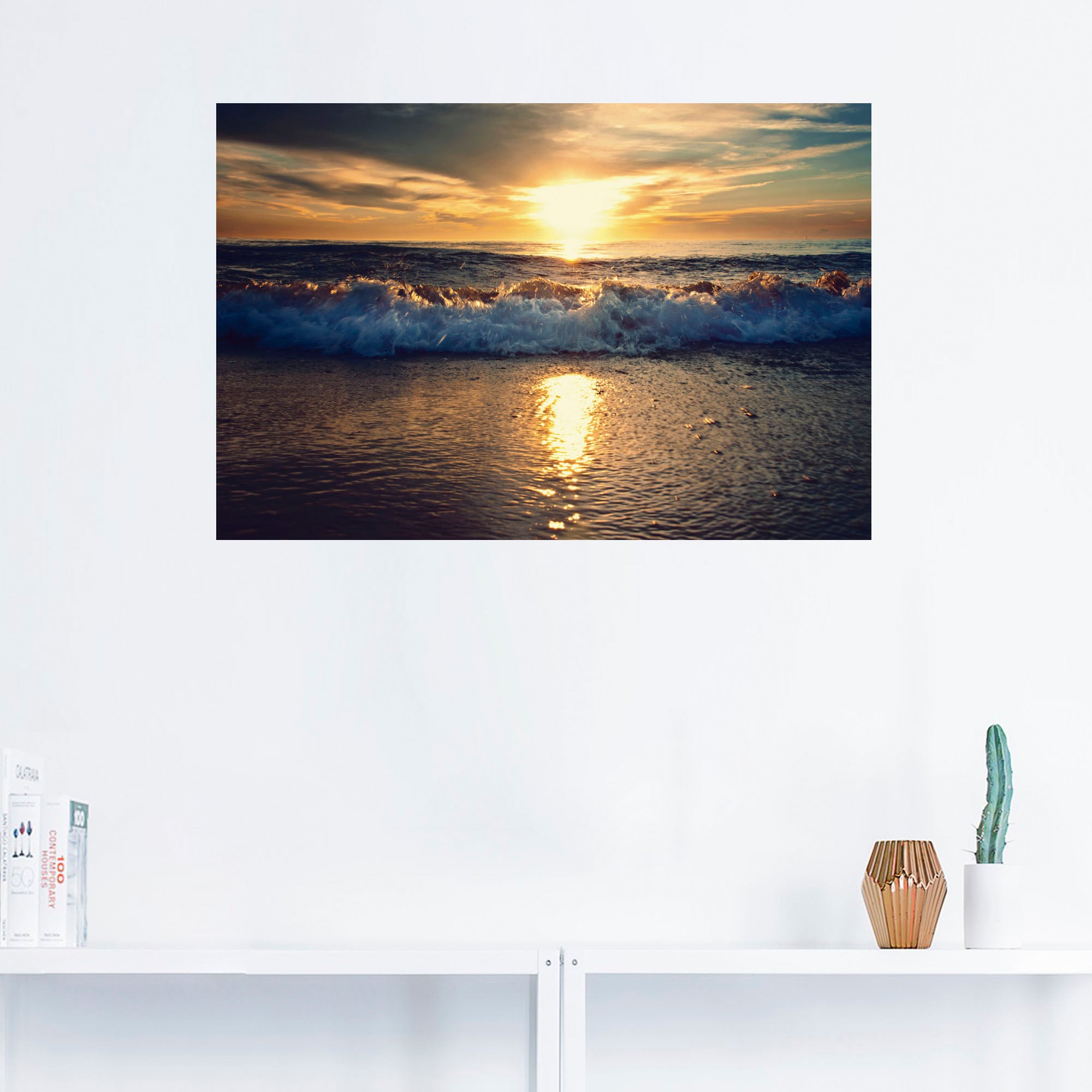 Artland Wandbild »Sonnenuntergang am Meer«, Gewässer, (1 St.), als Alubild,  Leinwandbild, Wandaufkleber oder Poster in versch. Größen bestellen | BAUR