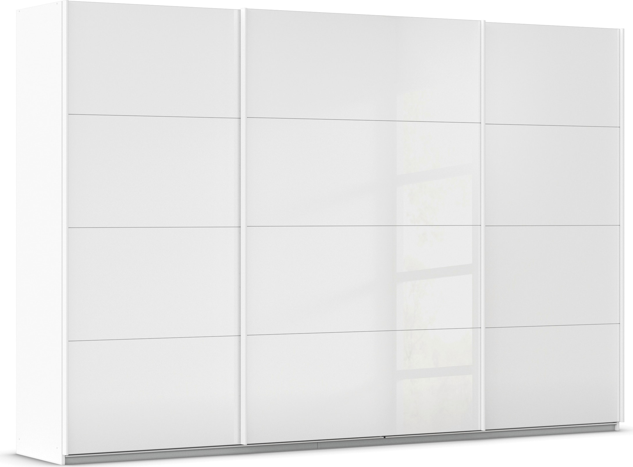 OTTO home Schwebetürenschrank "Kleiderschrank Schrank Garderobe AGORDO mit Glasfront" Breiten 203/271/315/360 cm, Höhen 210/229 cm, durchdachte Innenausstattung, in 4 Breiten und 2 Höhen MADE IN GERMANY